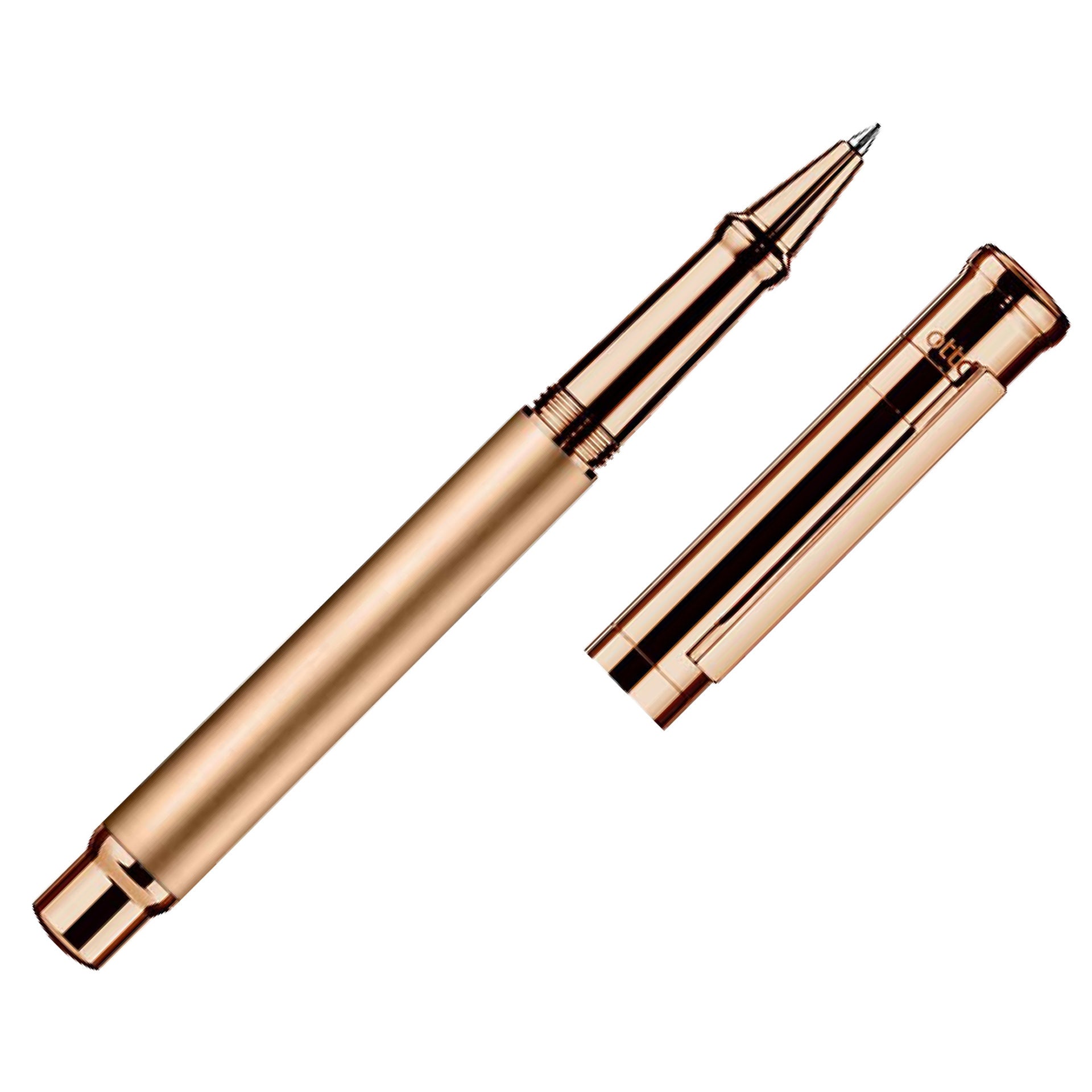 design04 Matt Rose Gold Rollerball