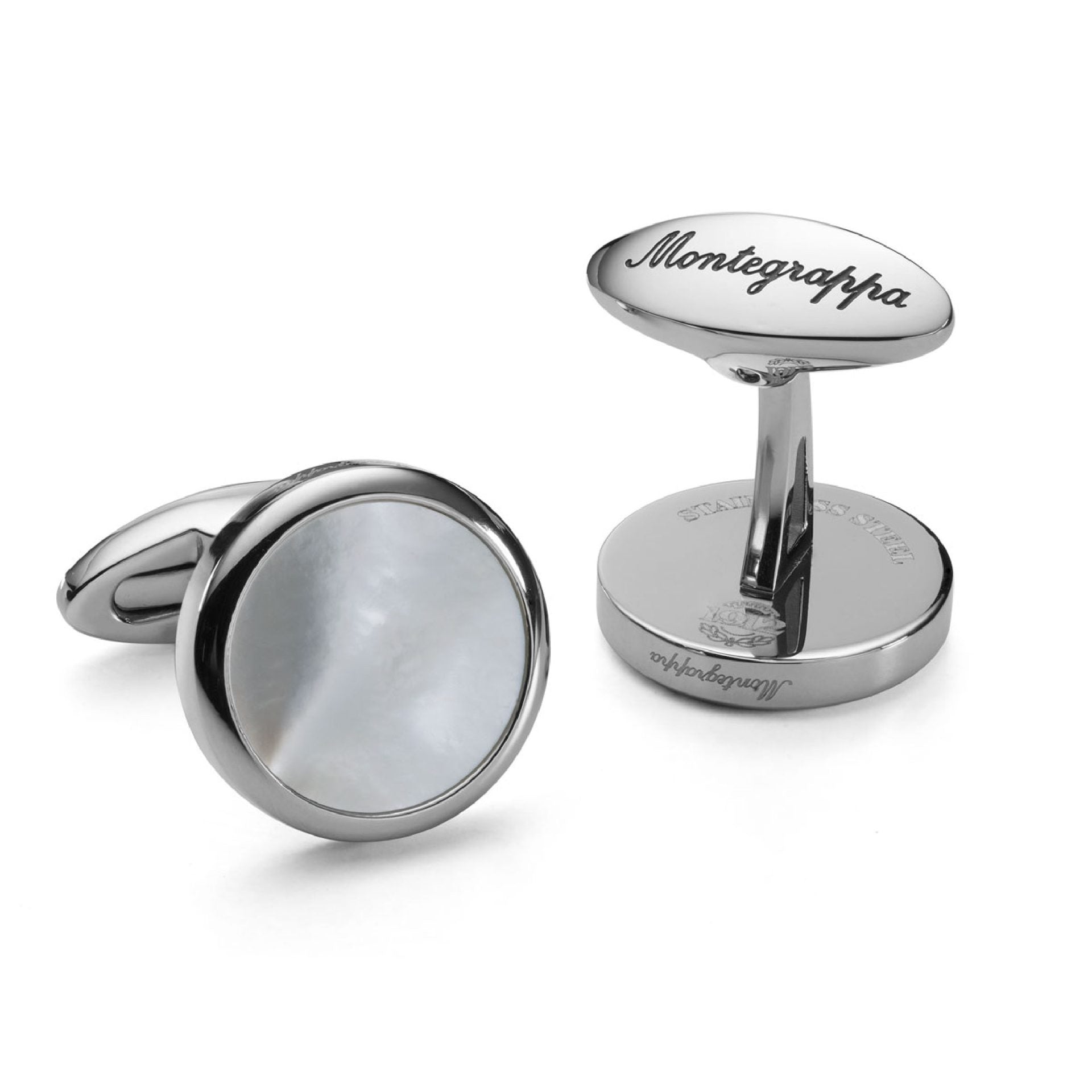 Montegrappa Classico White Mother-Of-Pearl Inlay Cufflinks