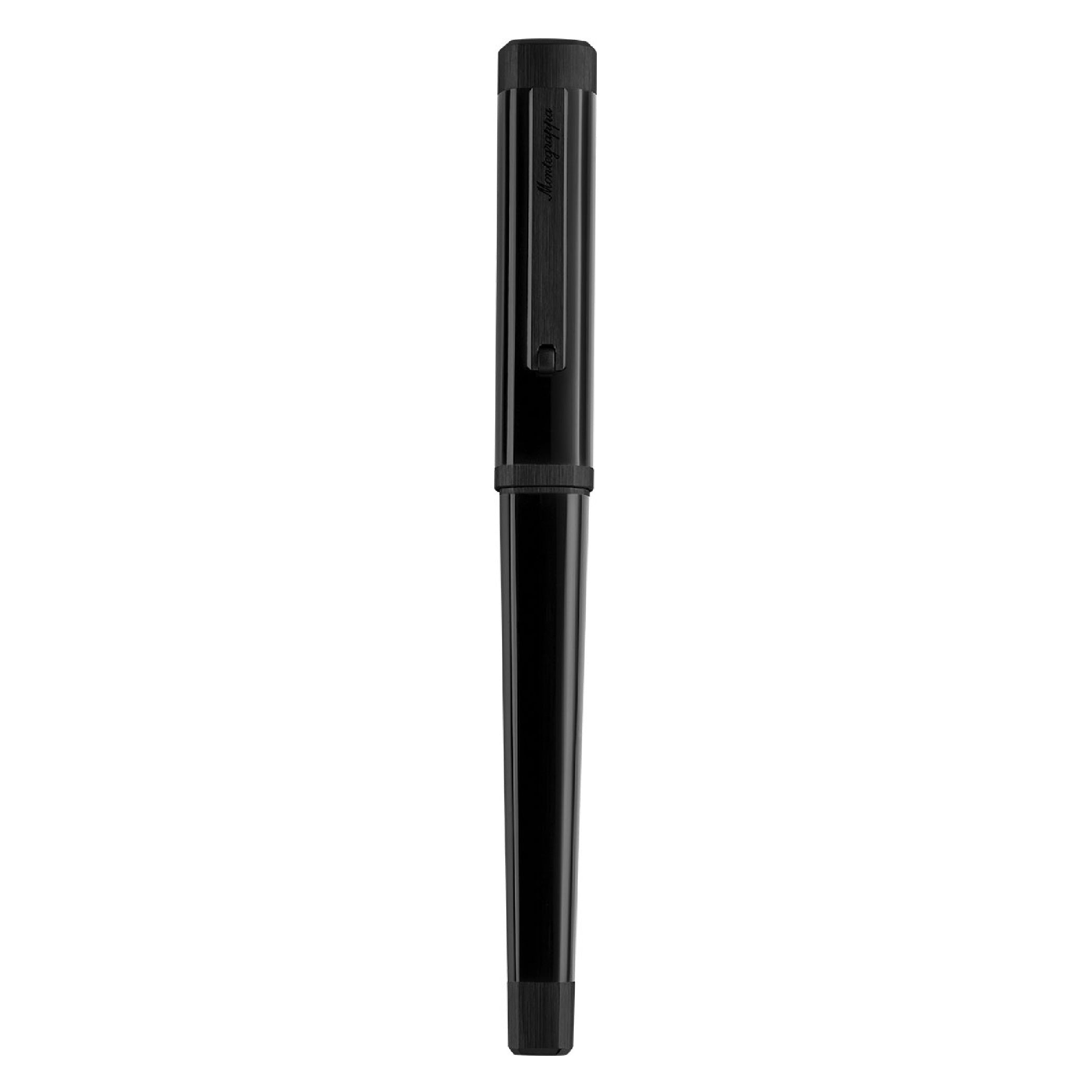 MONTEGRAPPA Quattro Ultra Black Gold Flex Nib Fountain Pen