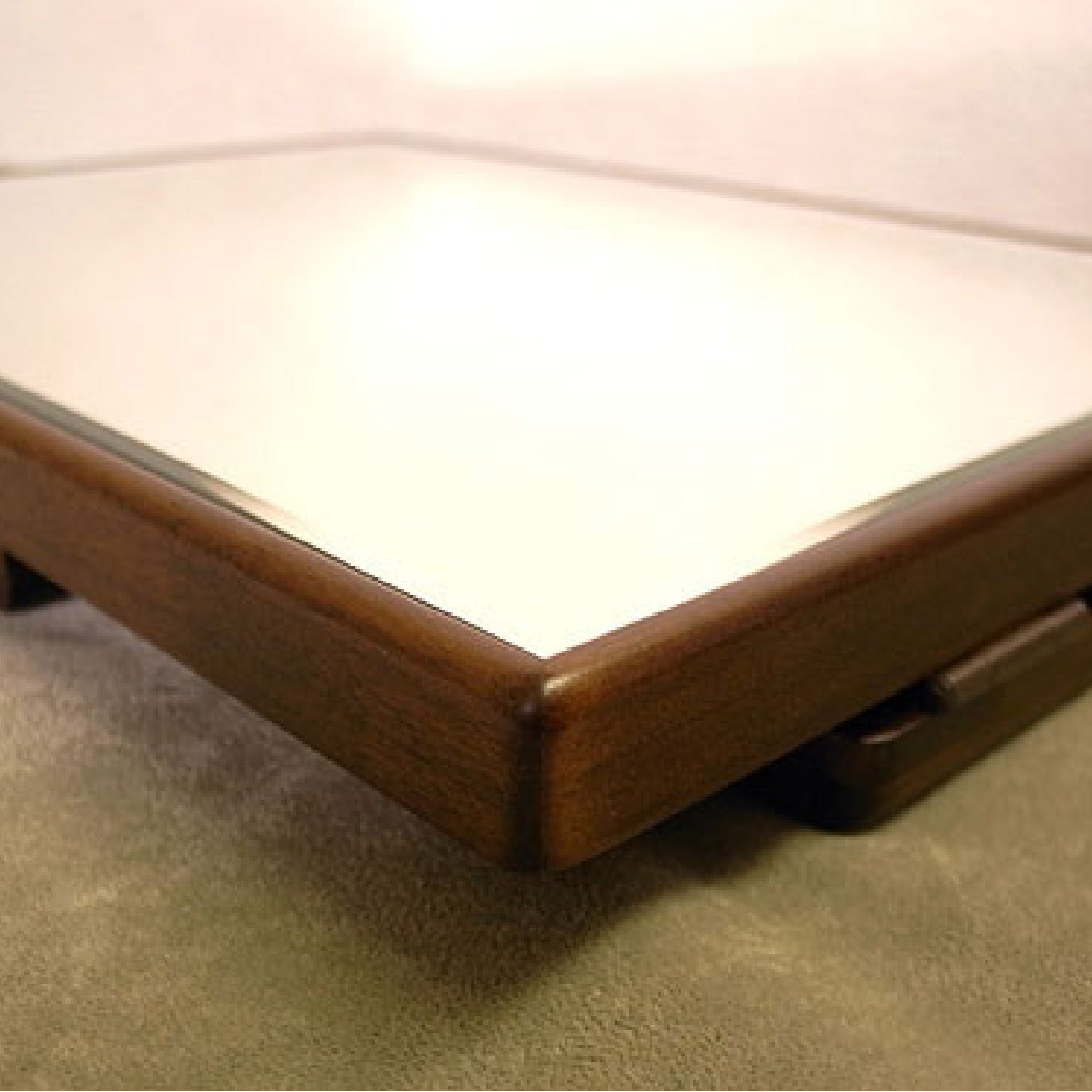 Wooden Desk Top Mirror Brown