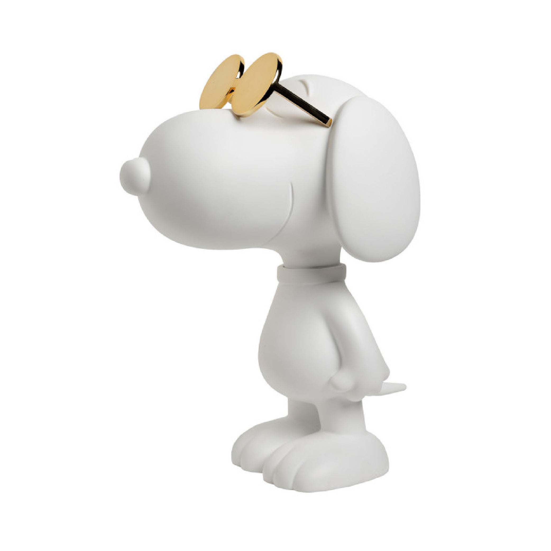 Snoopy Sun Matt White & Chromed Gold - 27CM
