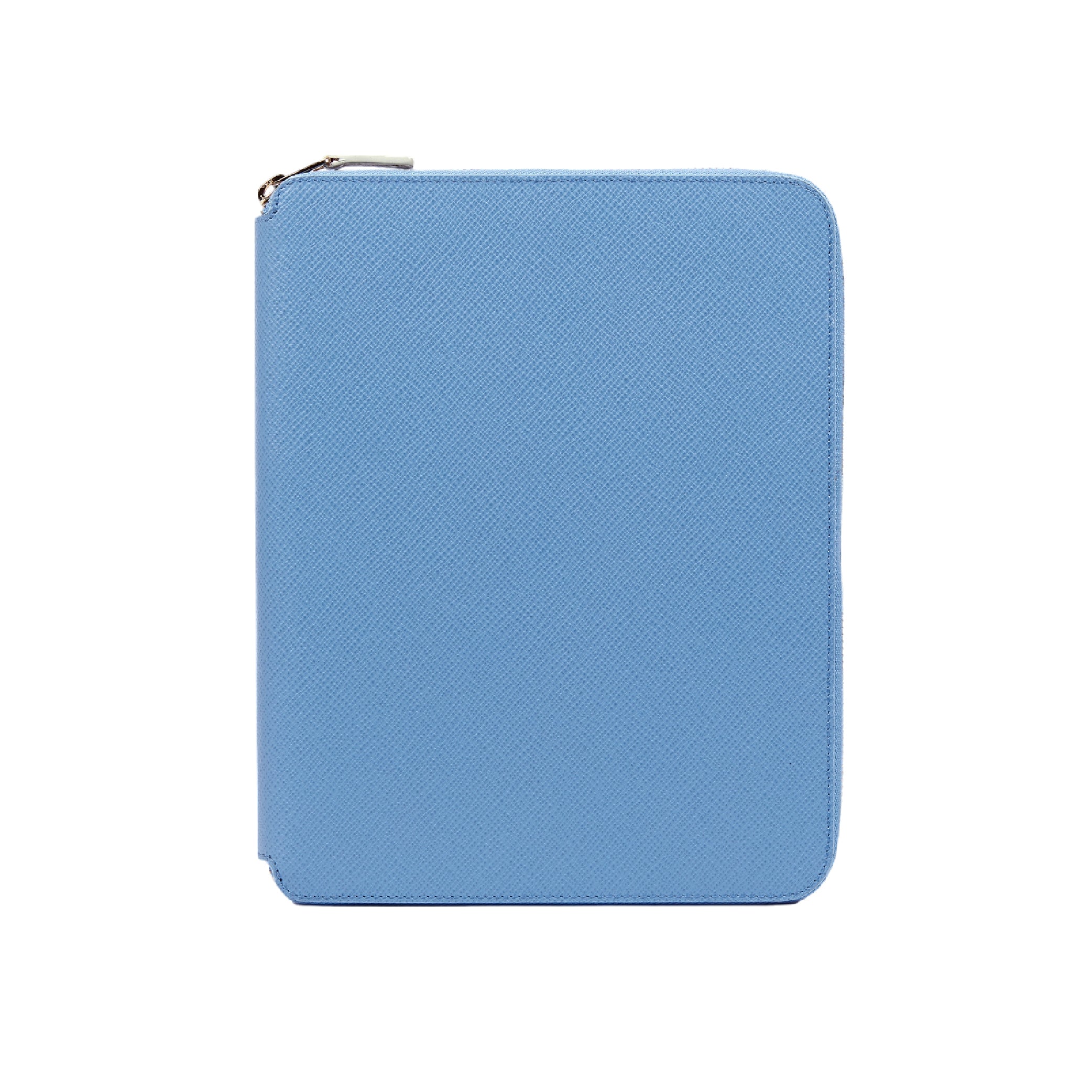 A5 Writing Folder with Zip in Nile Blue Panama