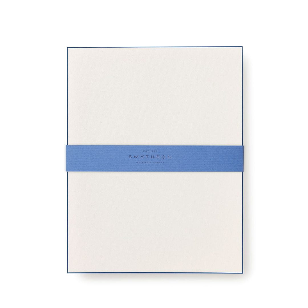 Bordered Kings Writing Paper Navy