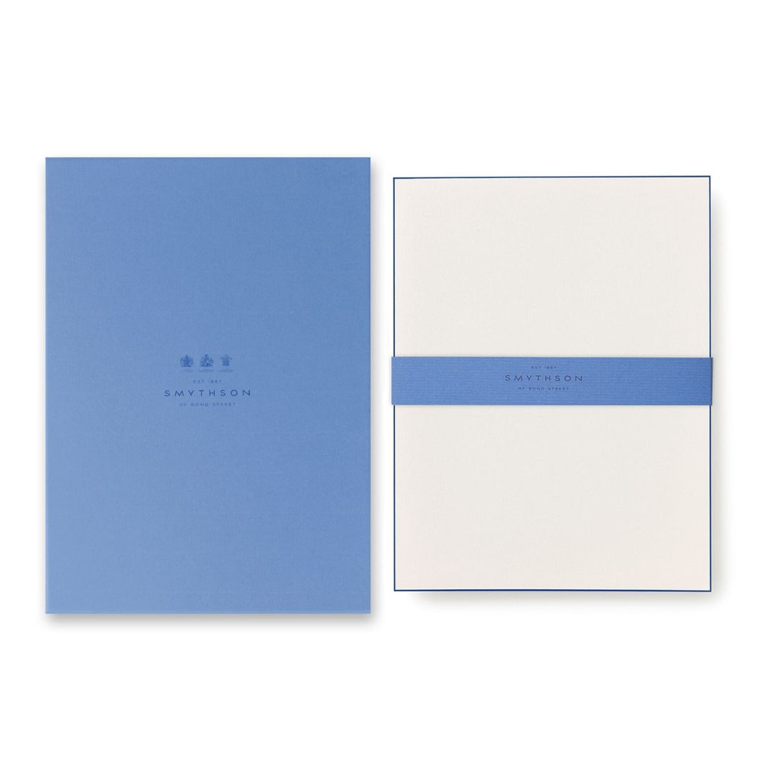 Bordered Kings Writing Paper Navy