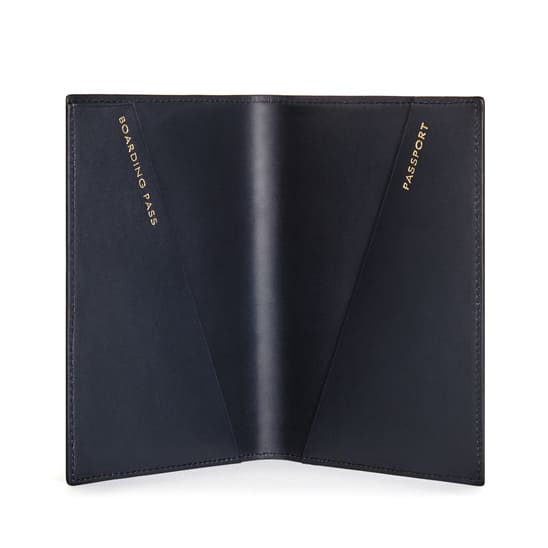Passport Cover in Black Panama