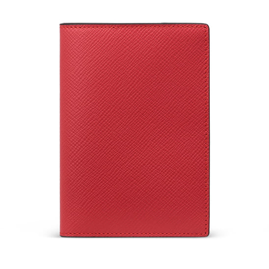 Passport Cover in Scarlet Red Panama