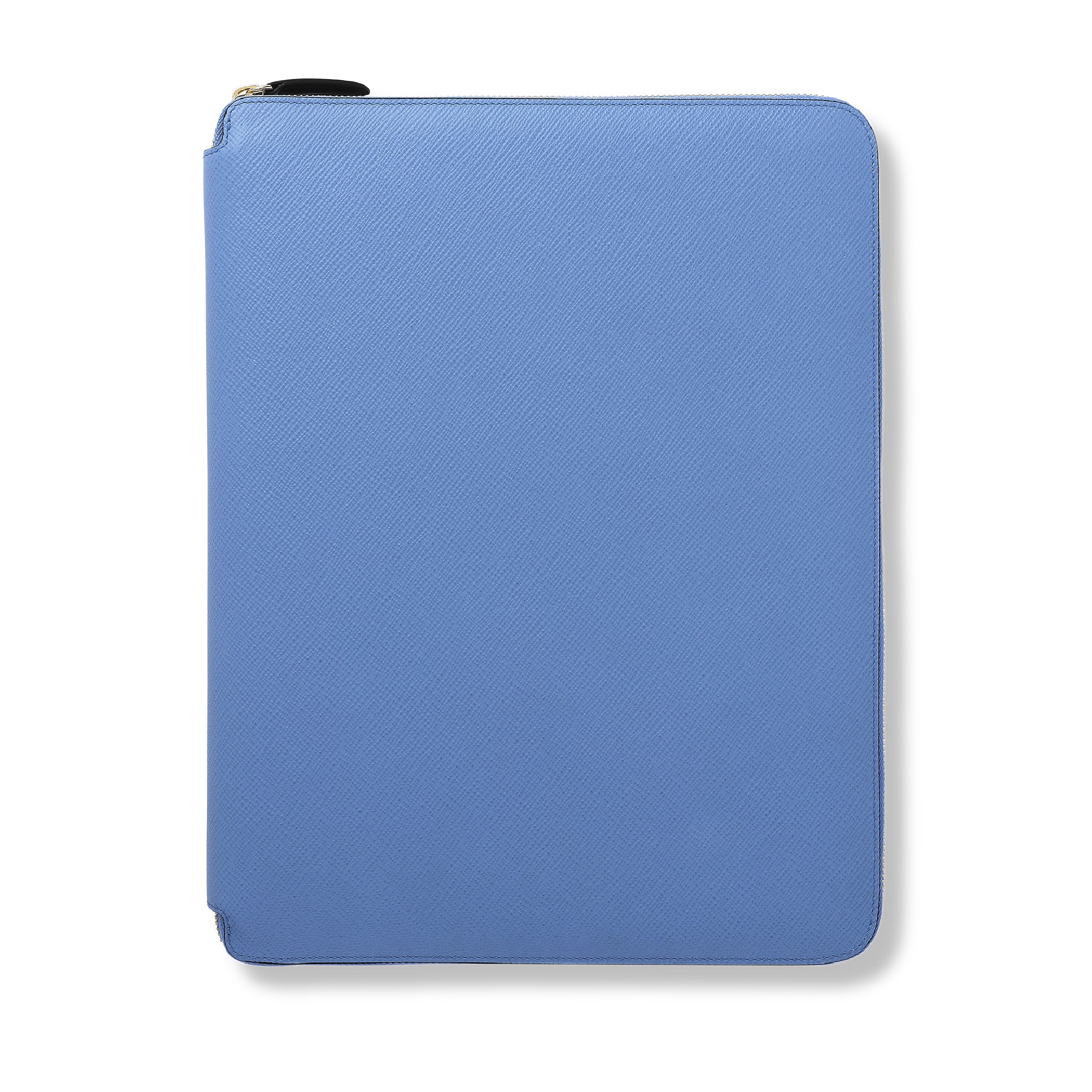 A4 Writing Folder with Zip in Nile Blue Panama
