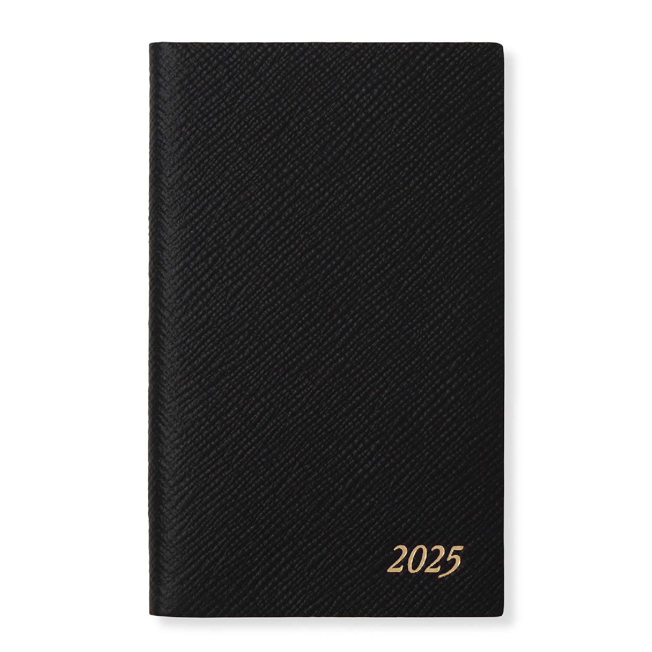 Black 2025 Panama Weekly Diary with Pocket