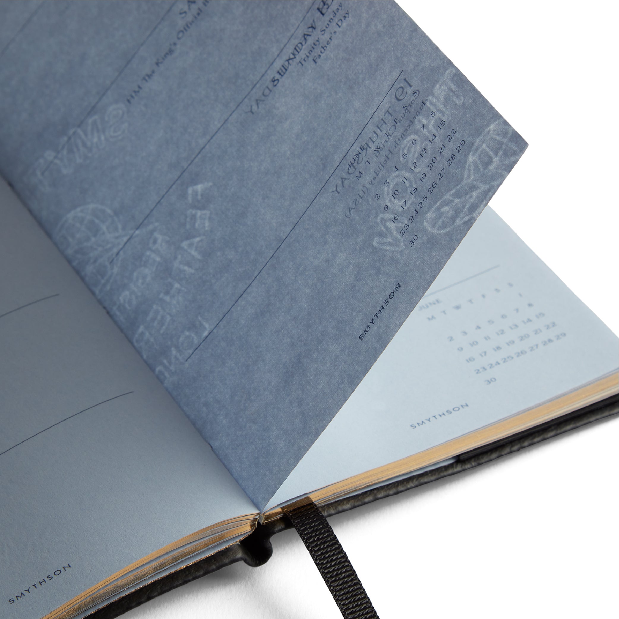 SMYTHSON Black 2025 Panama Weekly Diary with Pocket