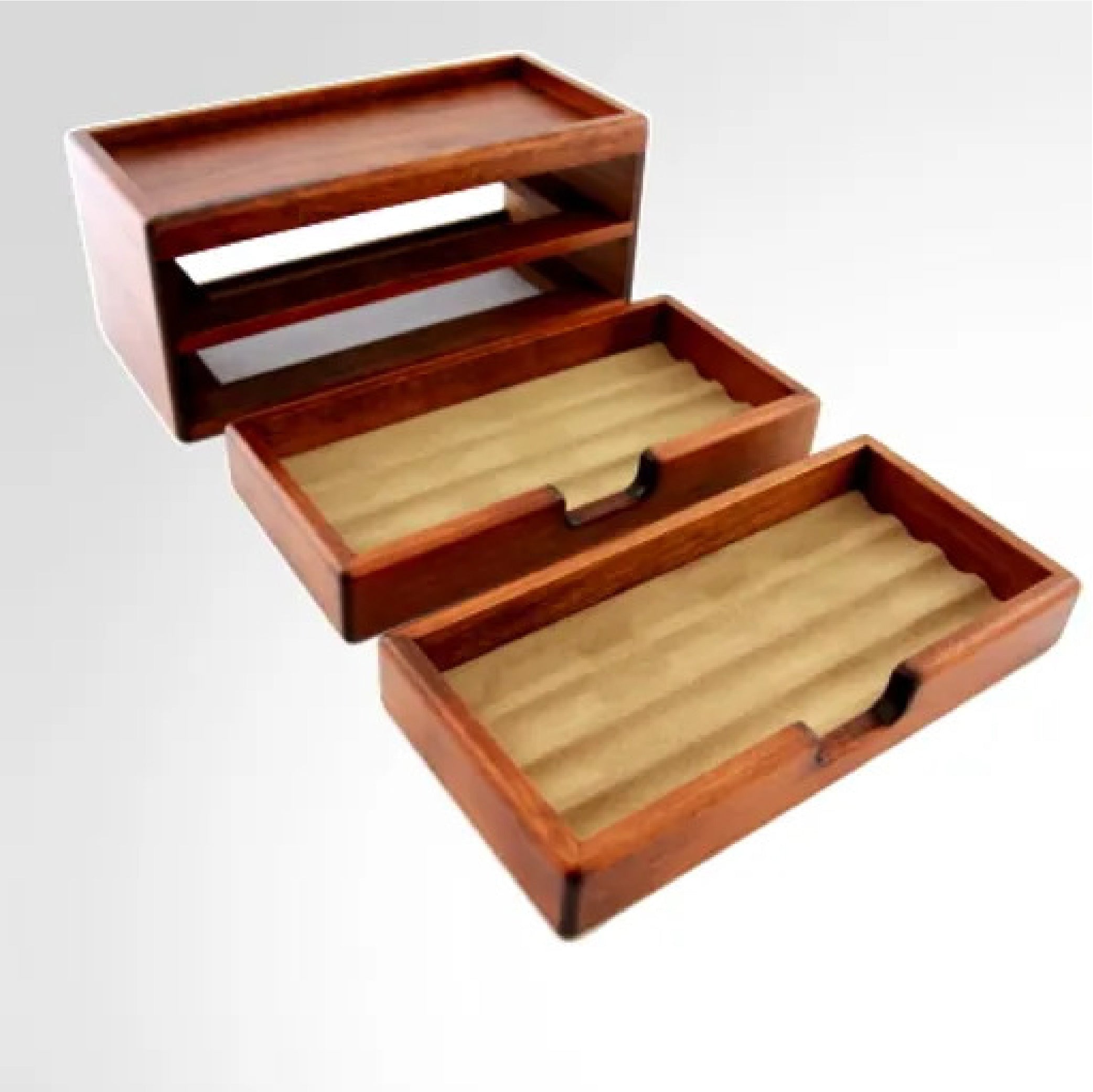 Wooden 8 Fountain Pen Box Brown