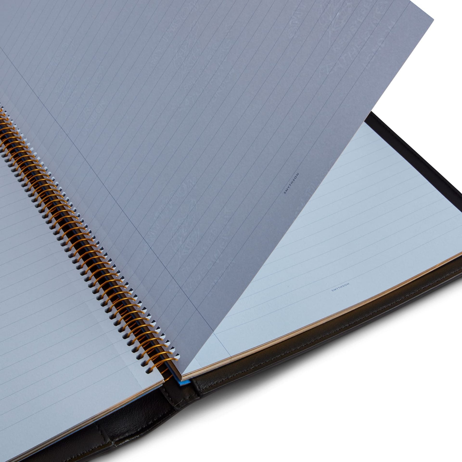 A4 Trifold Writing Folder in Black Panama