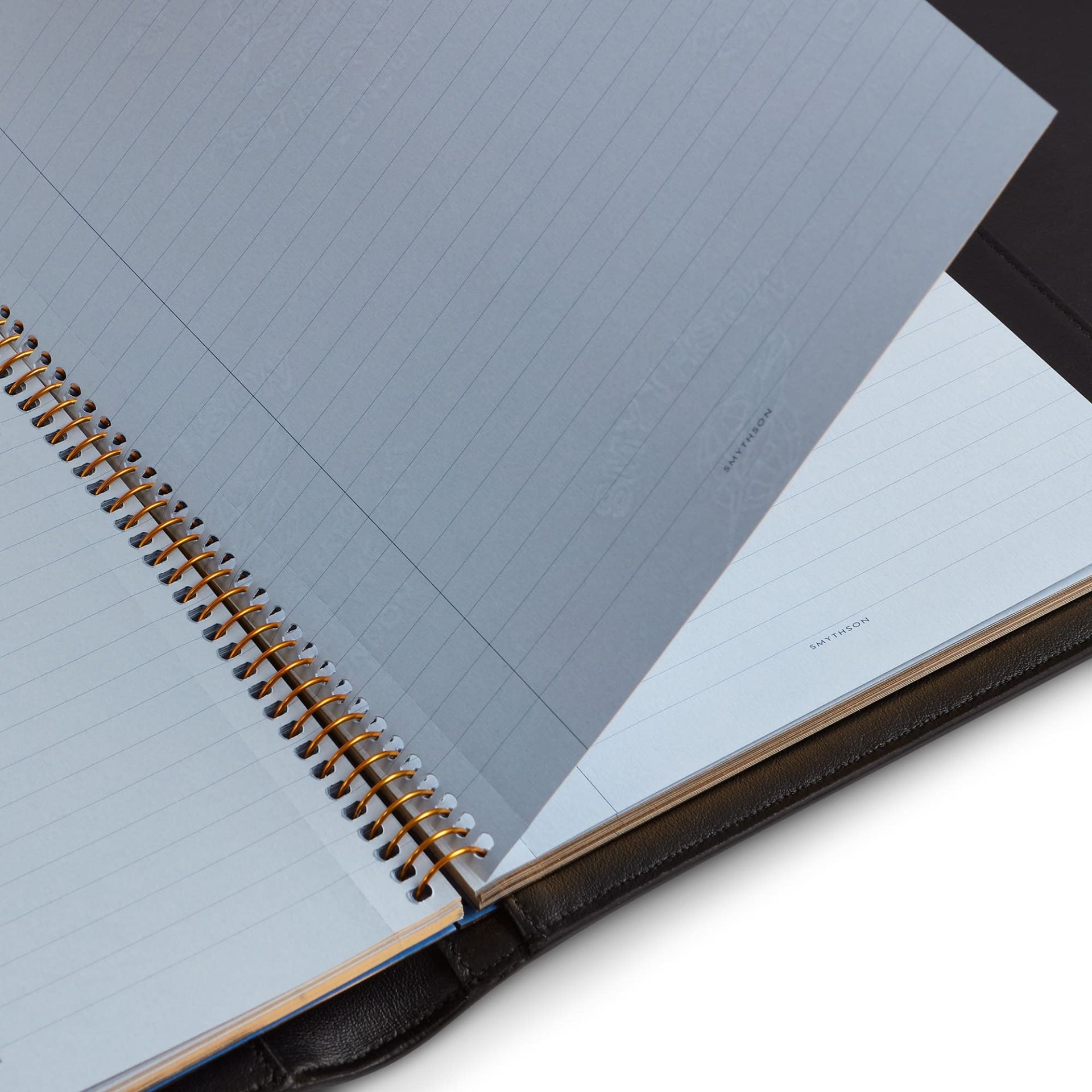 A5 Trifold Writing Folder in Navy Panama