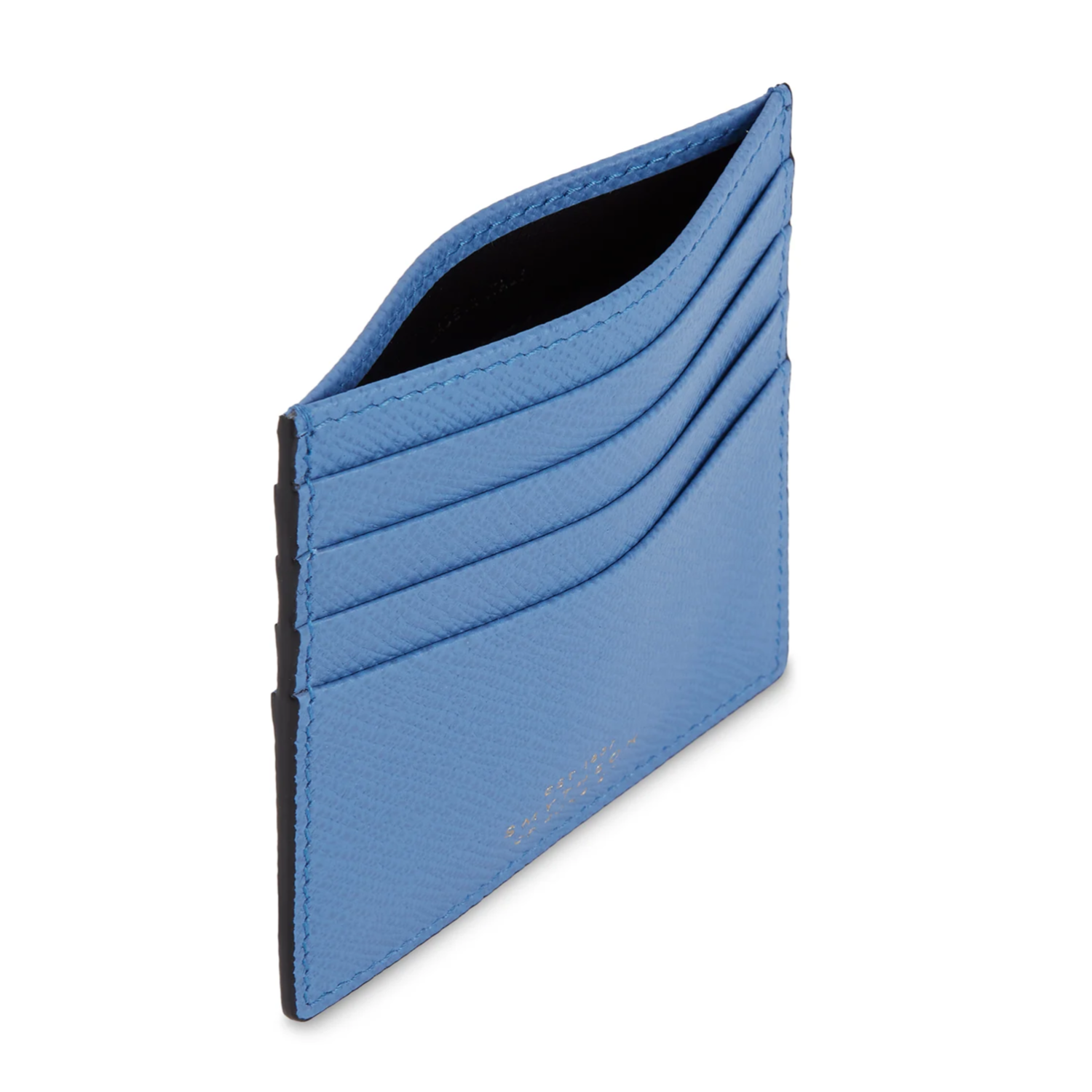 8 Card Slot Flat Card Holder in Nile Blue Panama