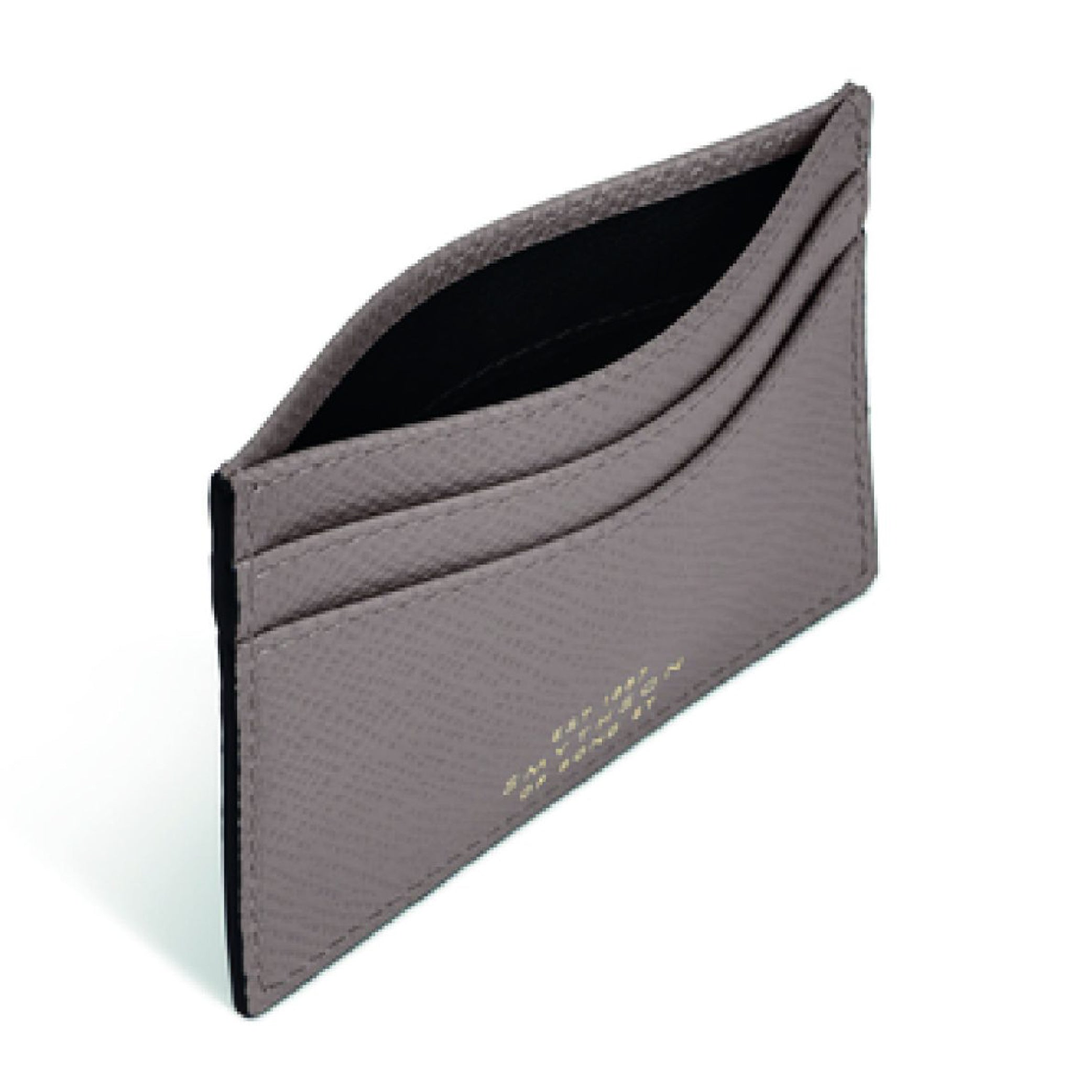 Flat Card Holder in Taupe Brown Panama