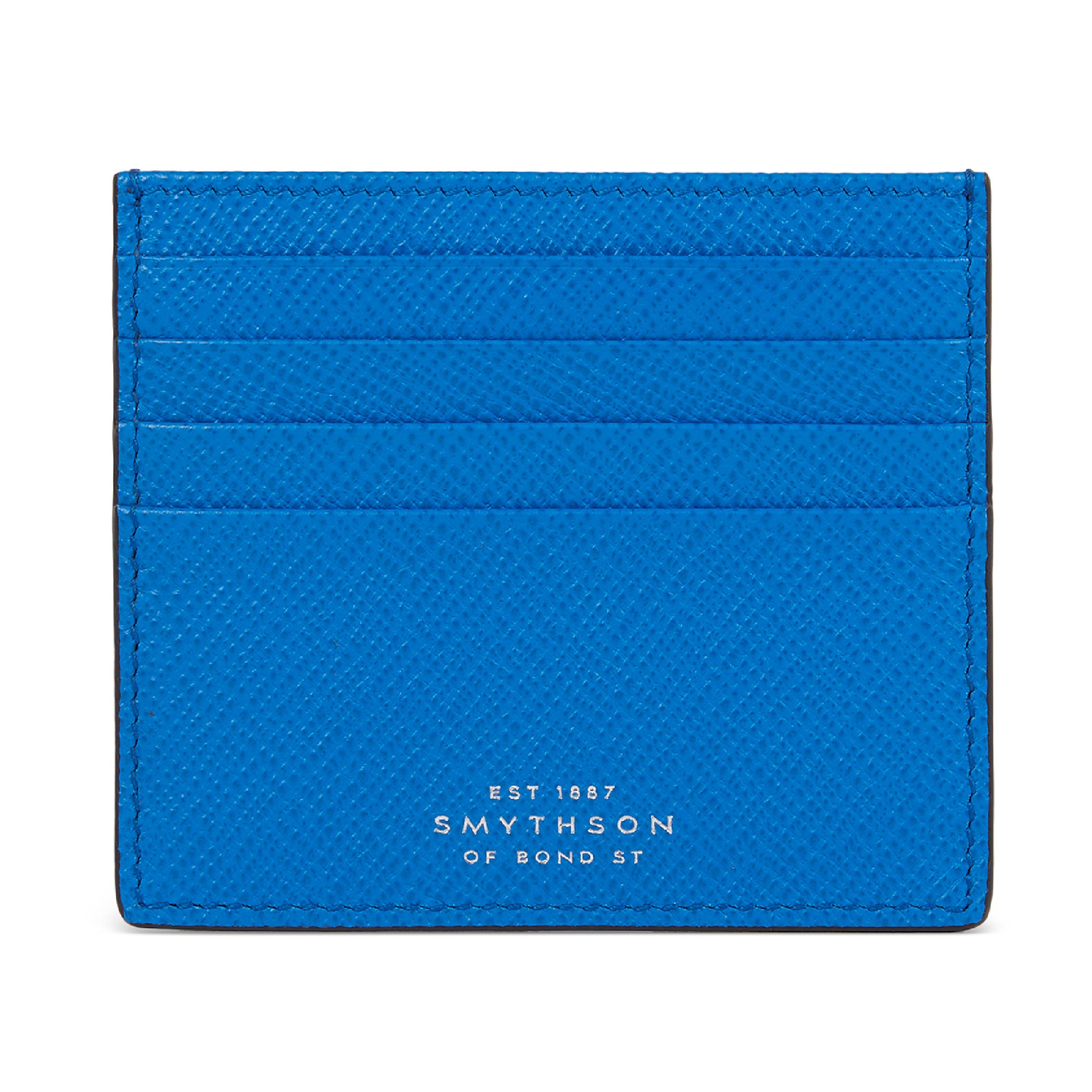 8 Card Slot Flat Card Holder in Lapis Blue Panama