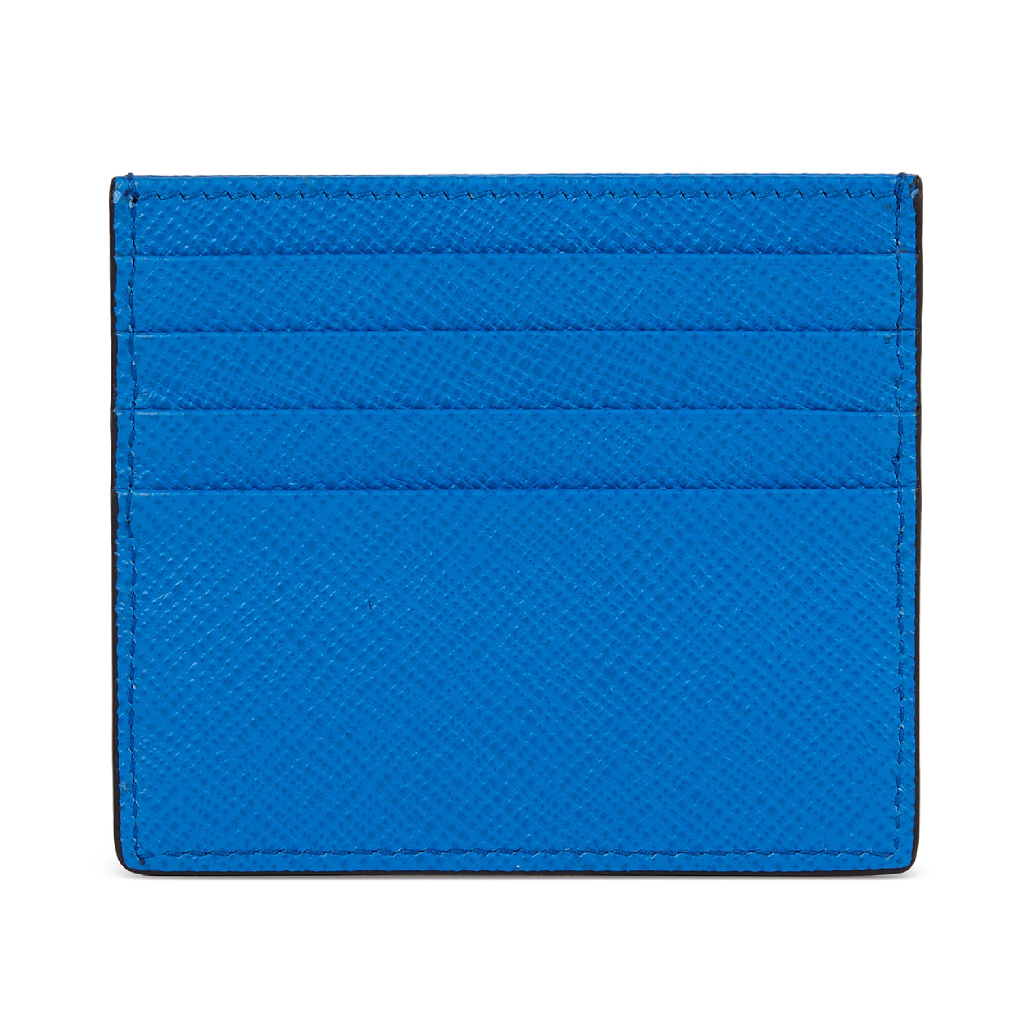 8 Card Slot Flat Card Holder in Lapis Blue Panama