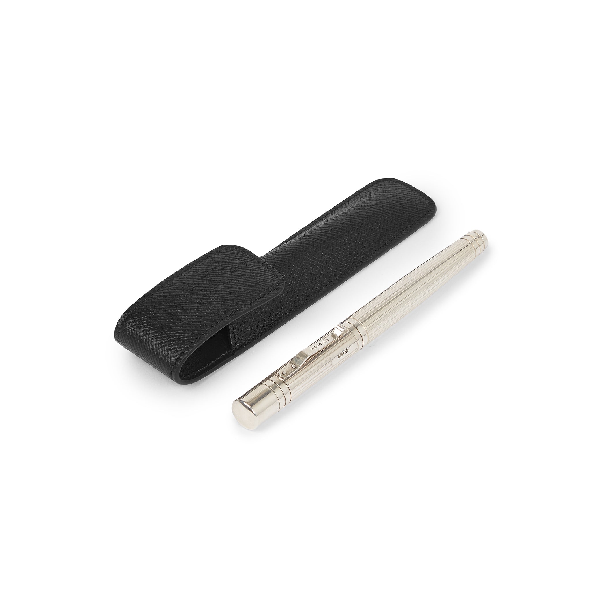 Pen Sleeve in Black Panama