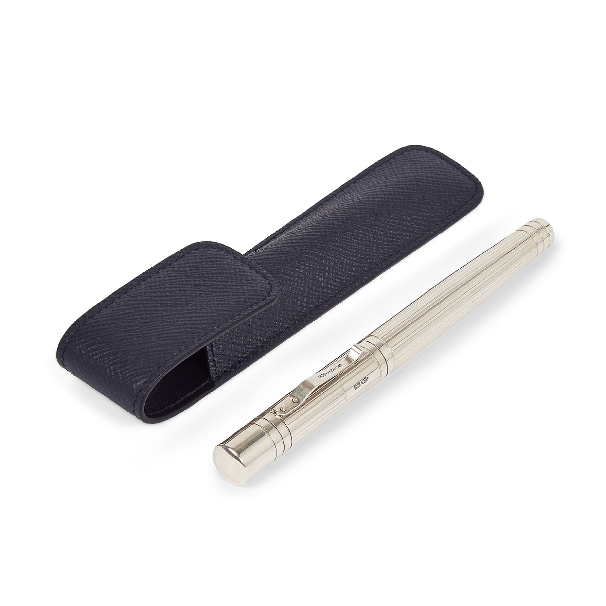 Pen Sleeve in Navy Panama