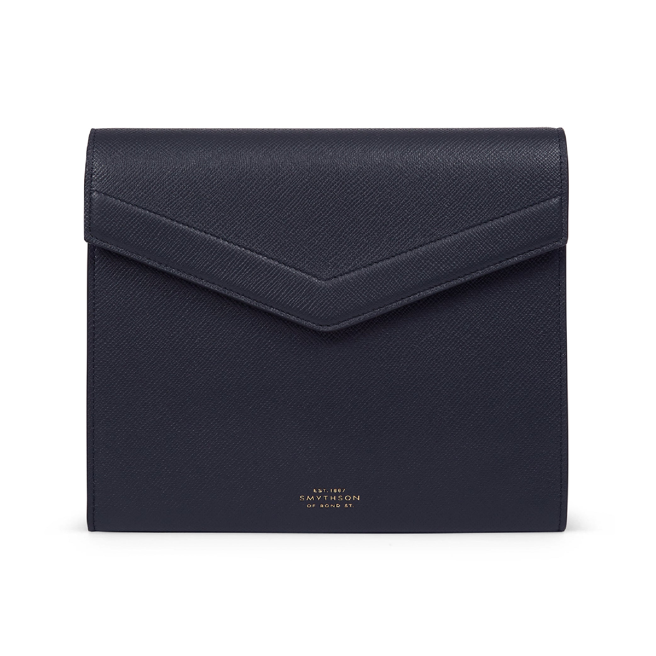 A5 Envelope Writing Folder in Navy Panama