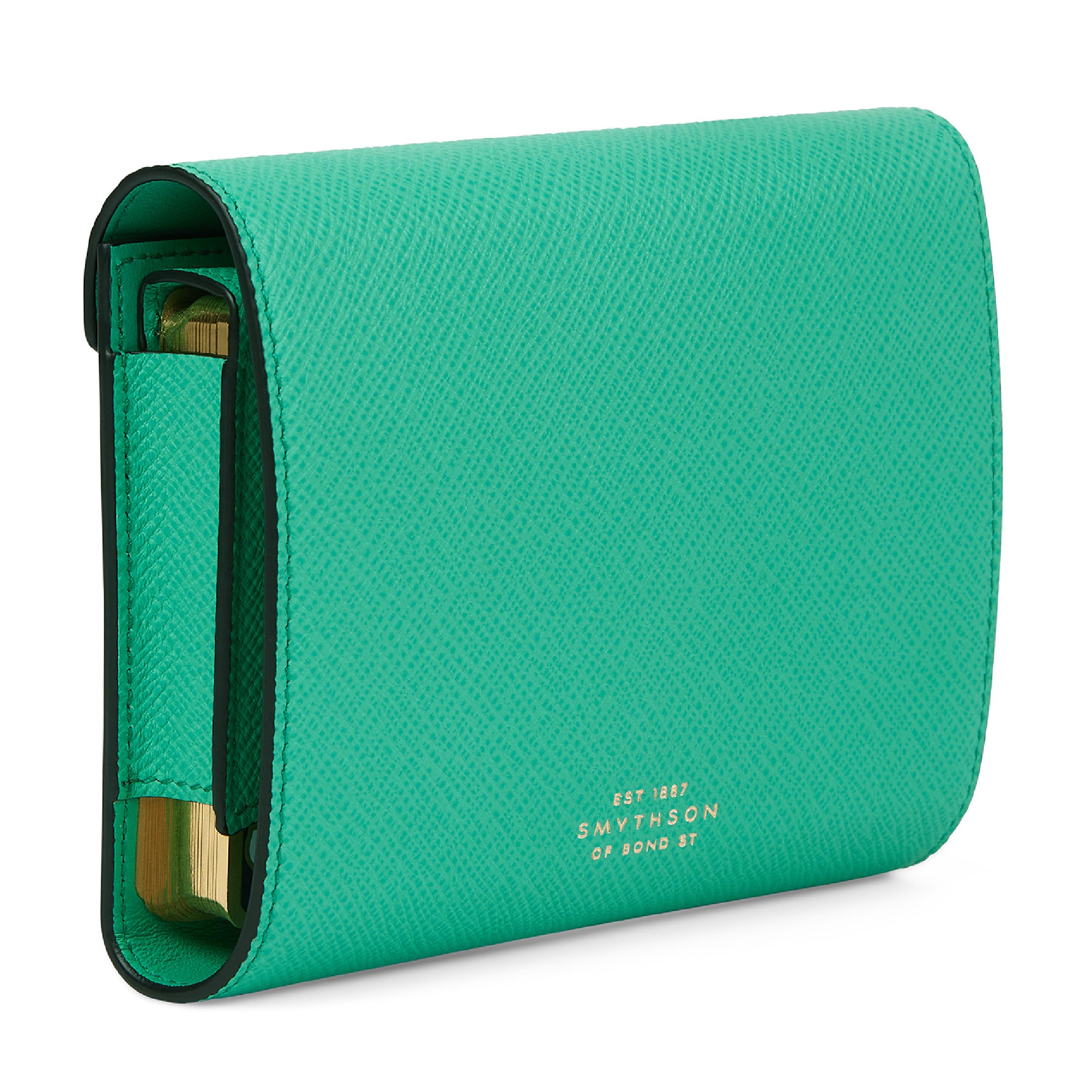 Double Playing Cards Case in Jade Green Panama