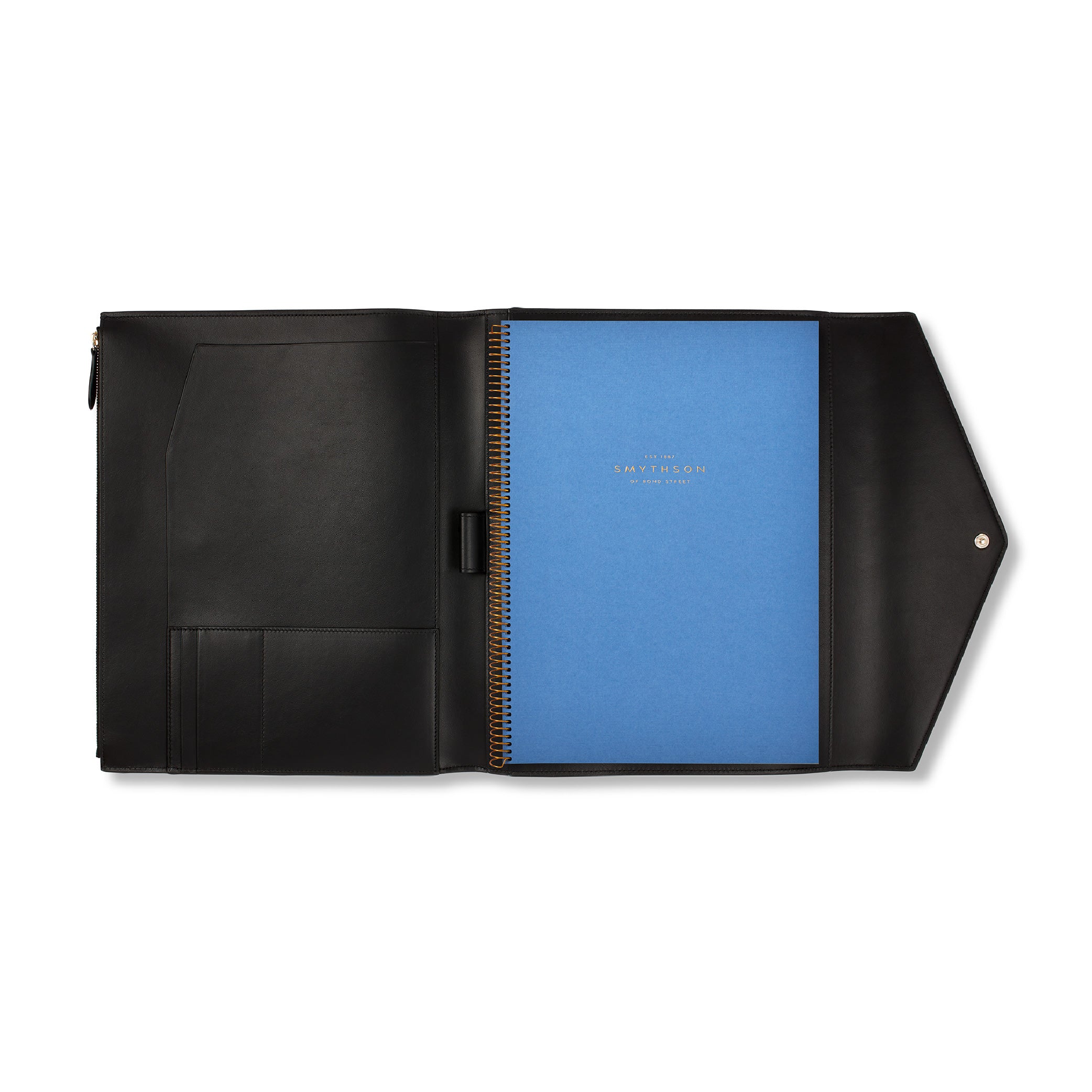 A4 Envelope Writing Folder in Black Panama