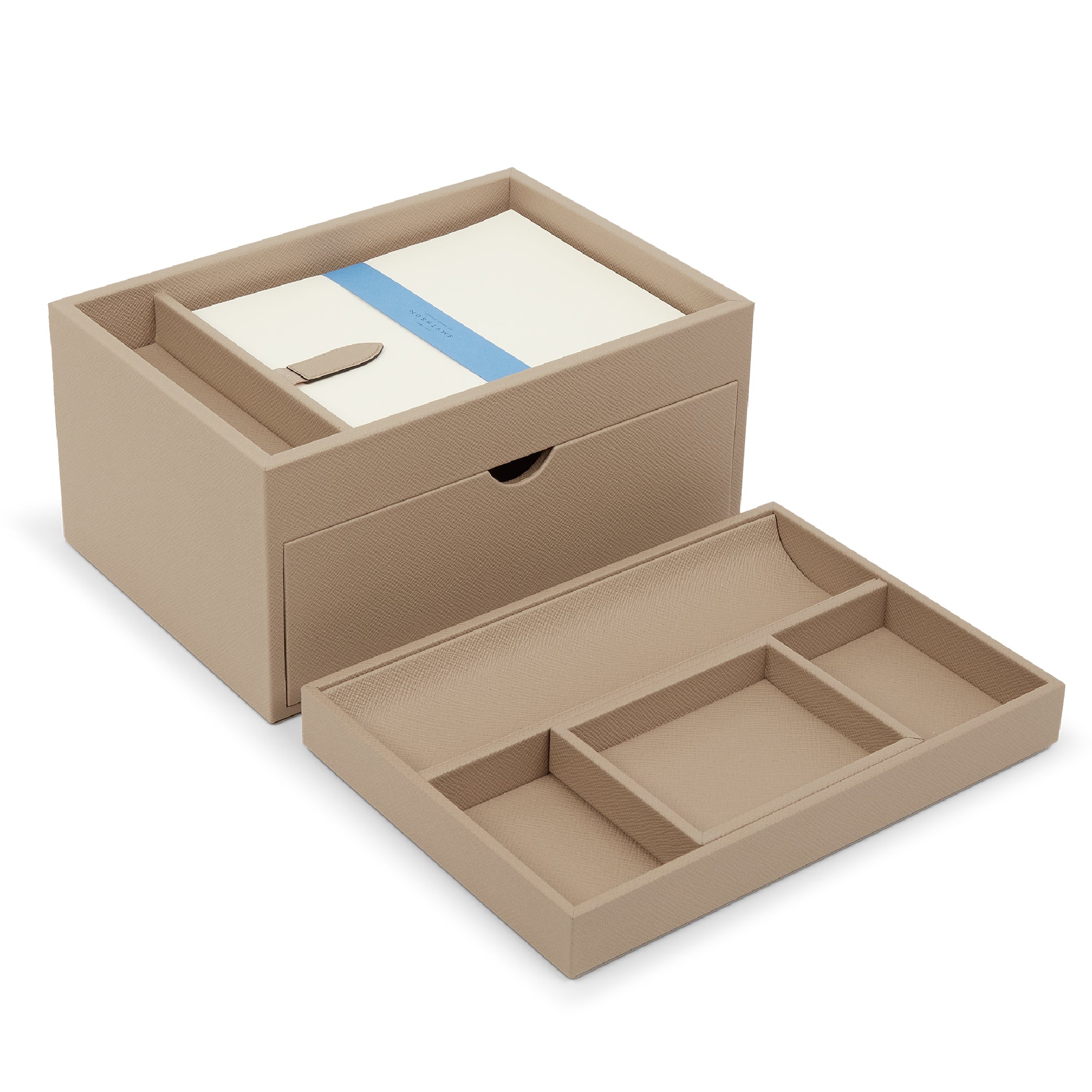 Stationery Organiser in Sandstone Panama