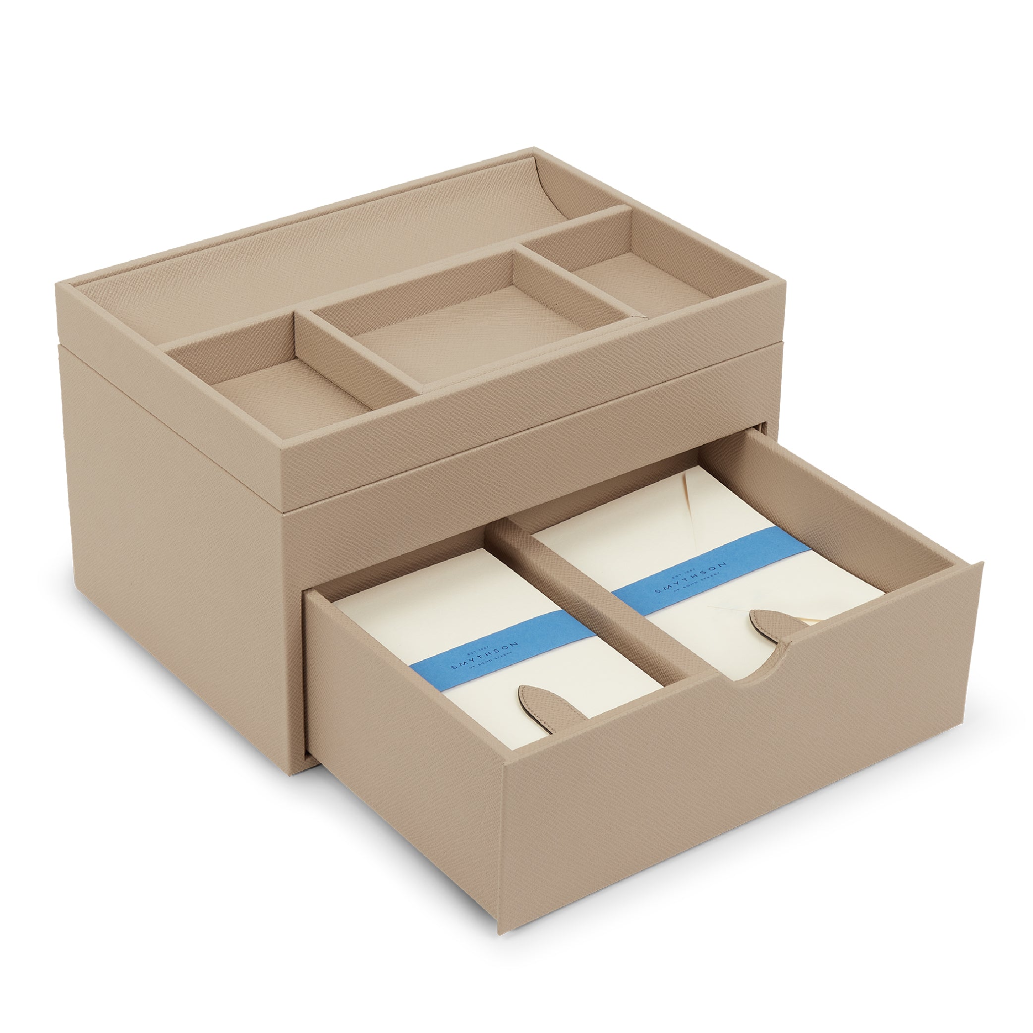 Stationery Organiser in Sandstone Panama