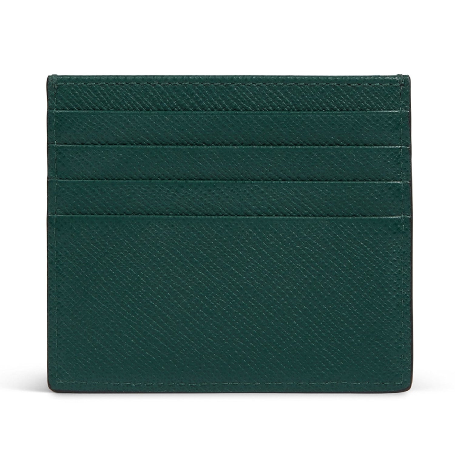 8 Card Slot Flat Card Holder in Forest Green Panama