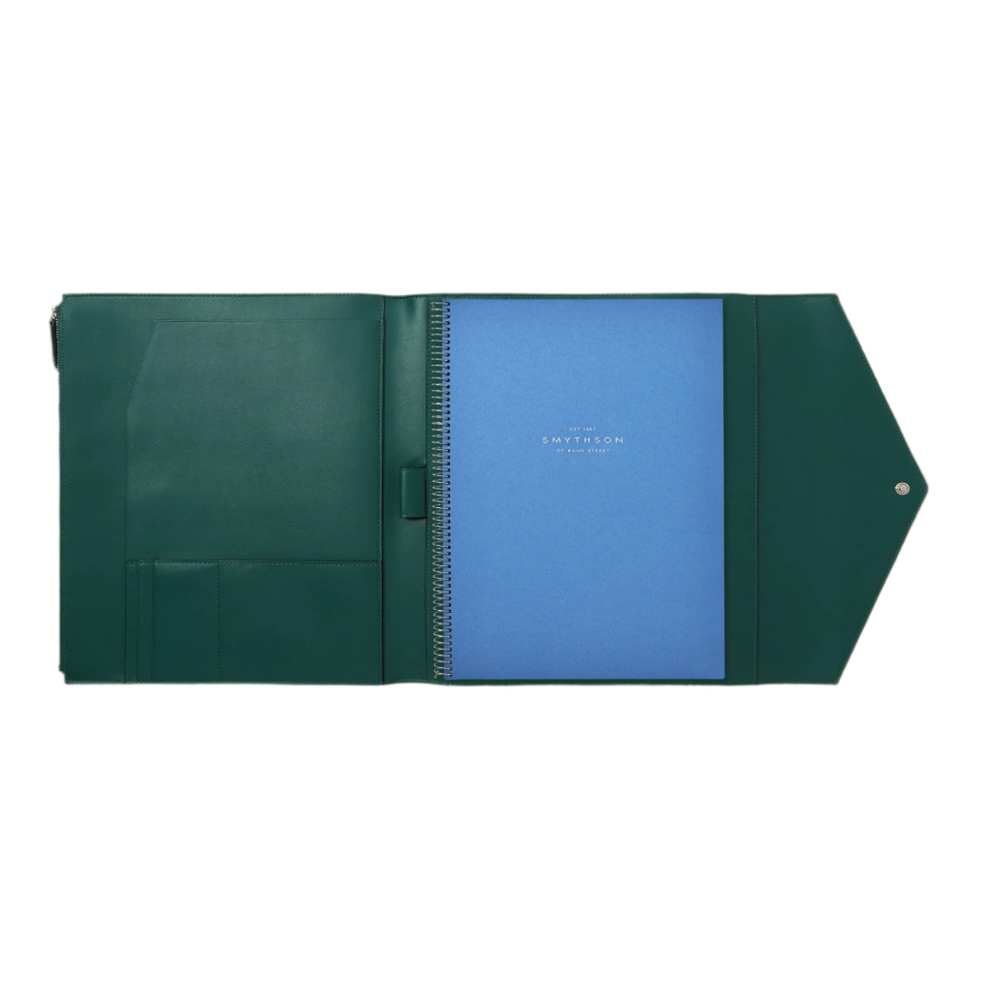 A4 Envelope Writing Folder in Forest Green Panama
