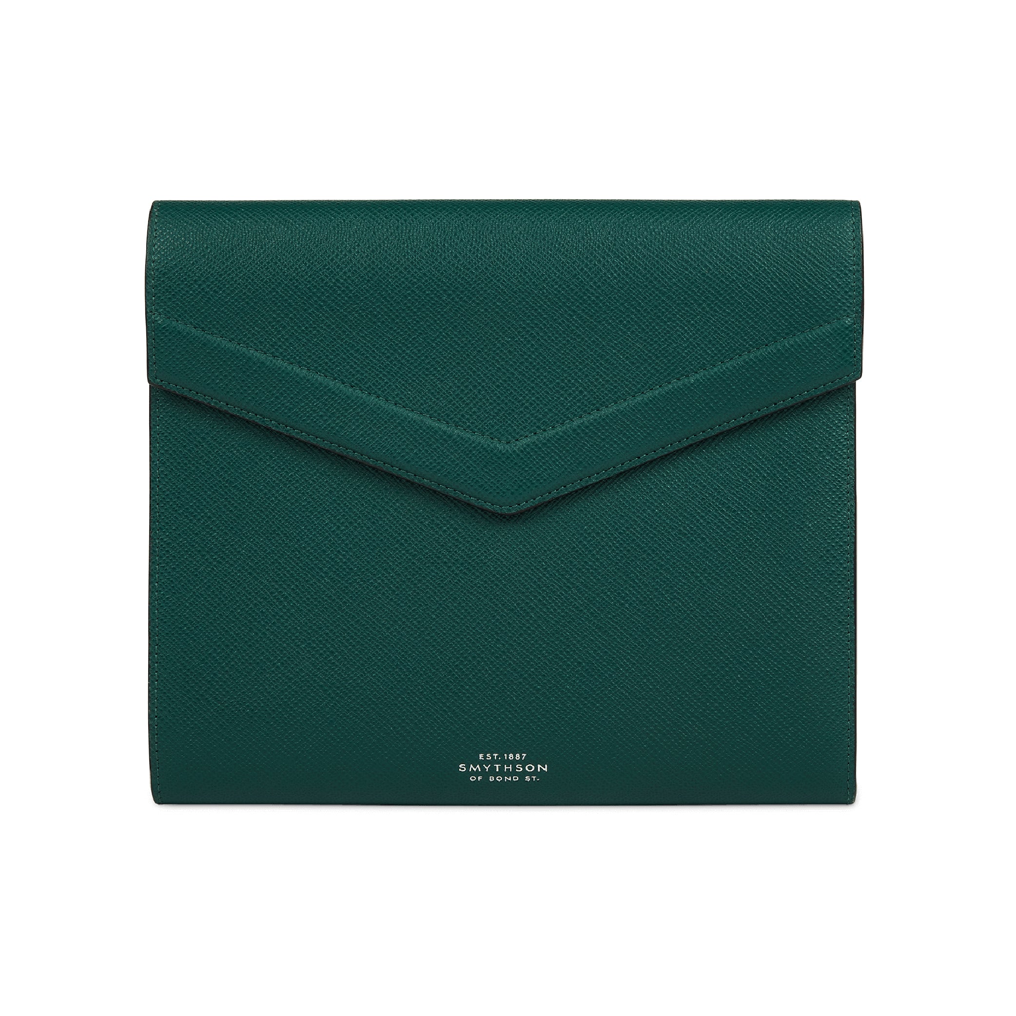 A5 Envelope Writing Folder in Forest Green Panama