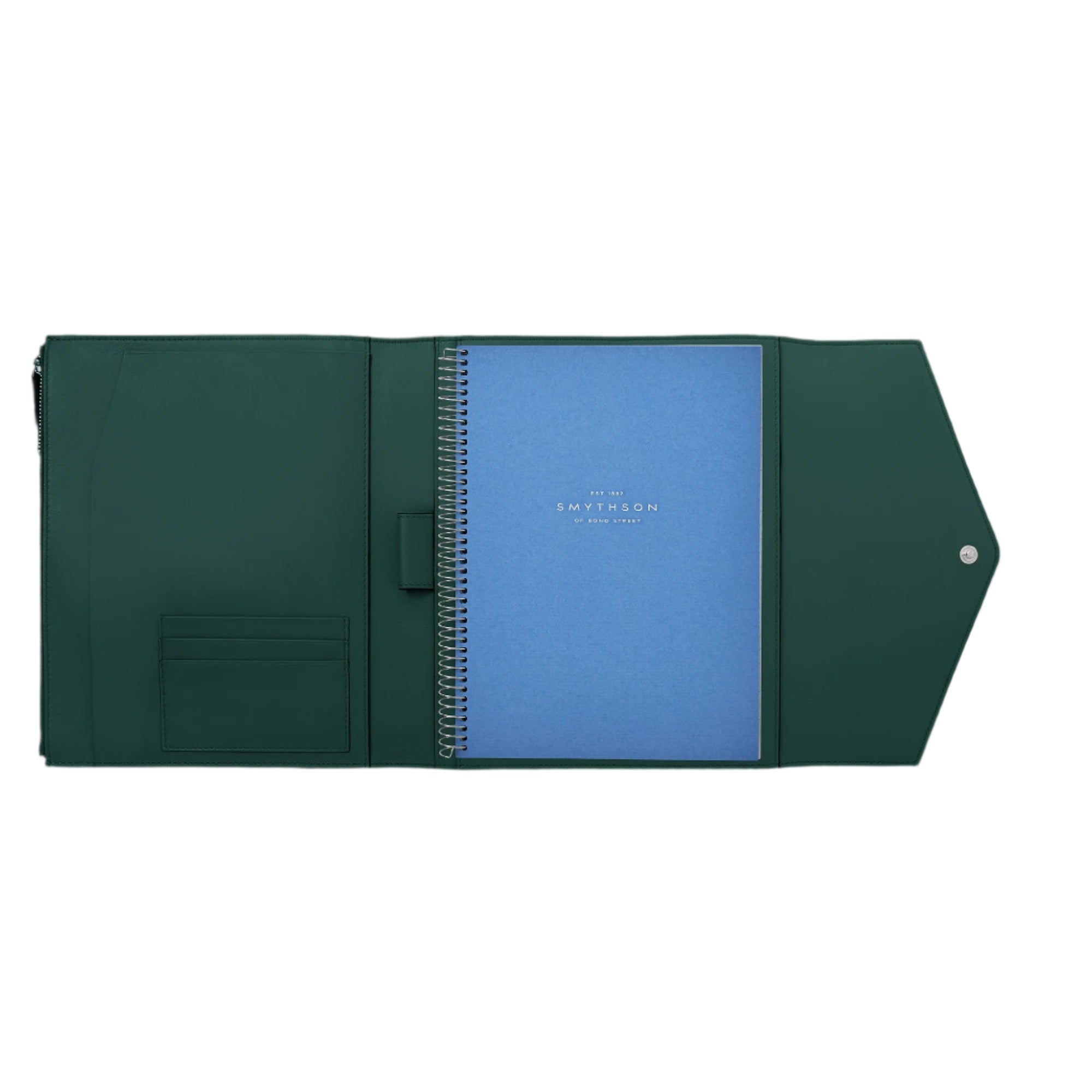 A5 Envelope Writing Folder in Forest Green Panama