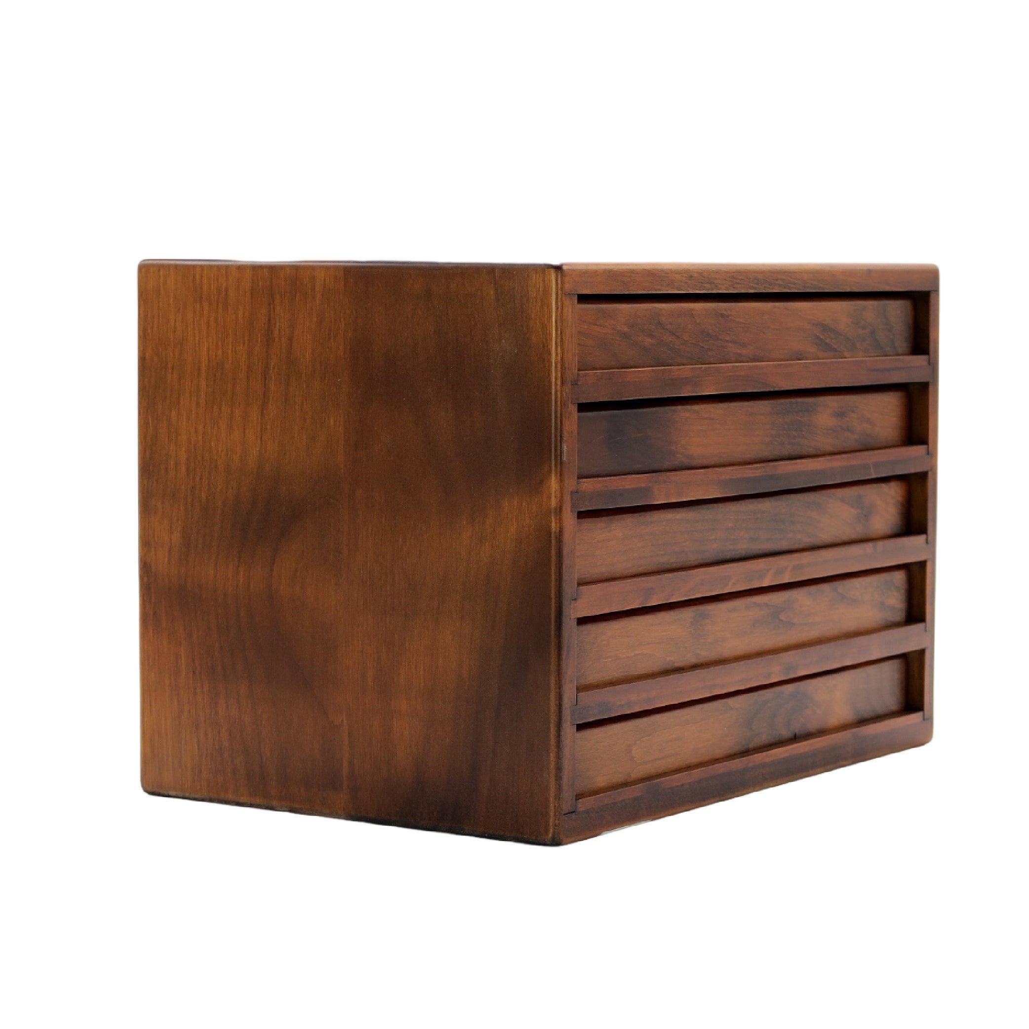 Wooden 60 Fountain Pen Lidless Box Brown