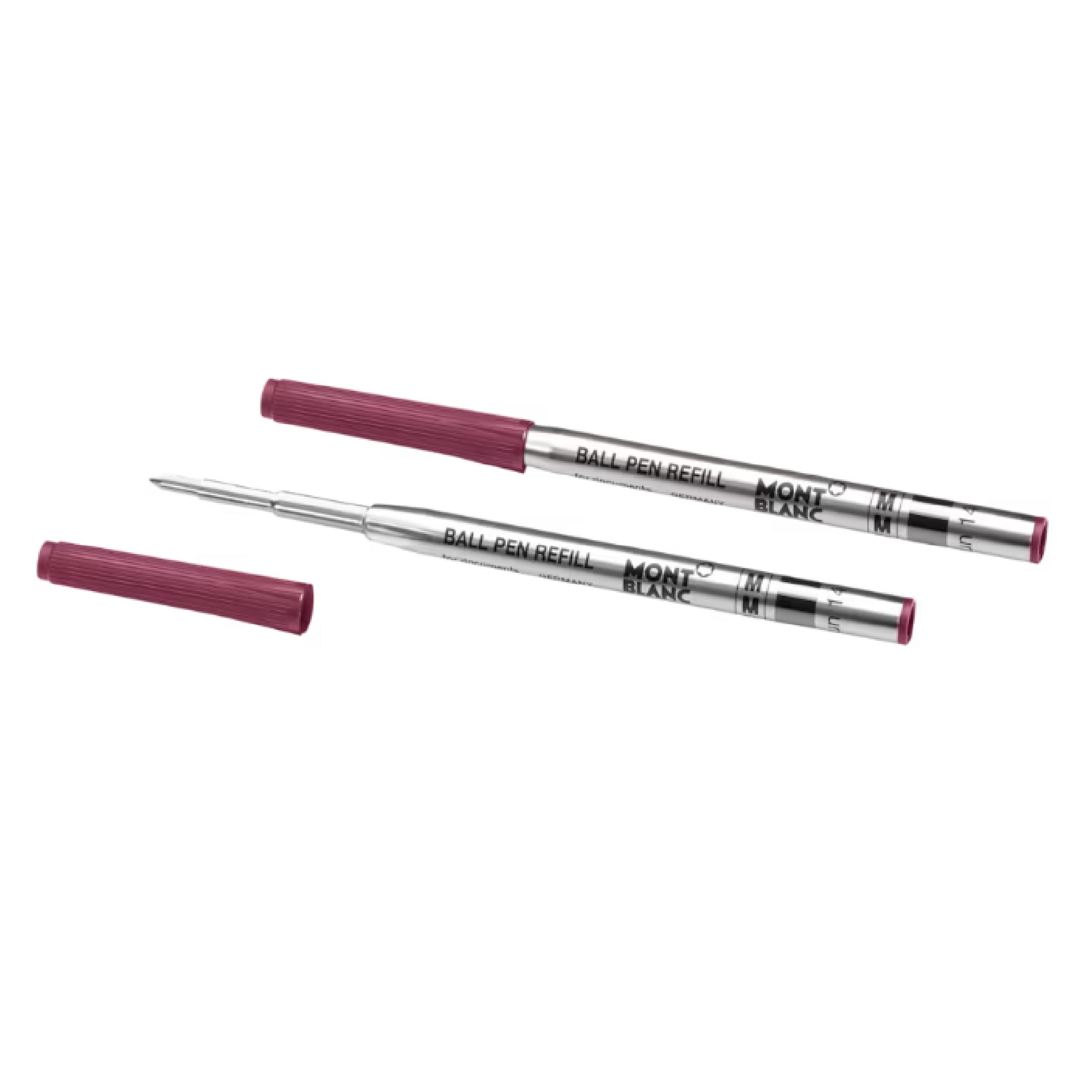 2 Ballpoint Pen Refill Burgundy Red
