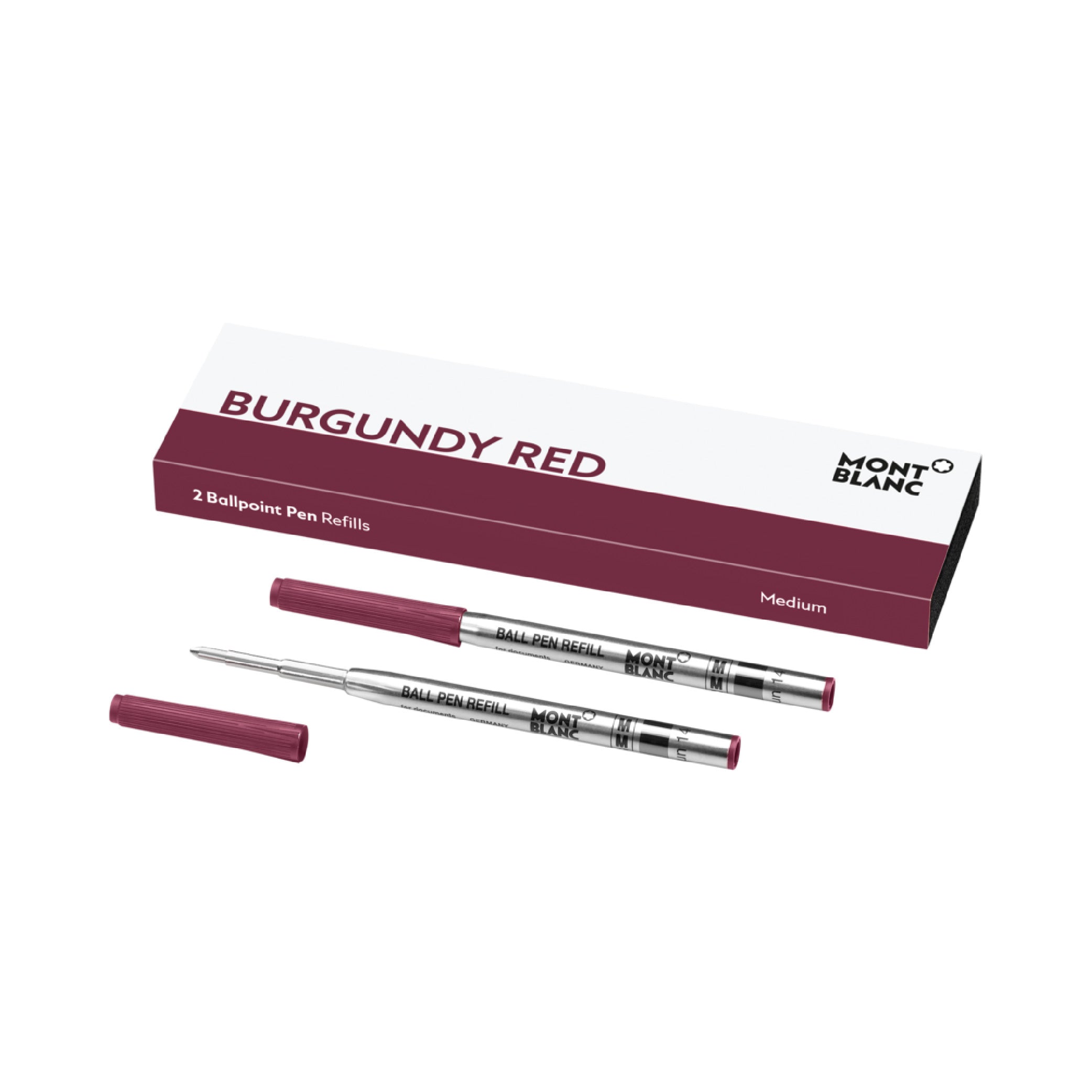2 Ballpoint Pen Refill Burgundy Red