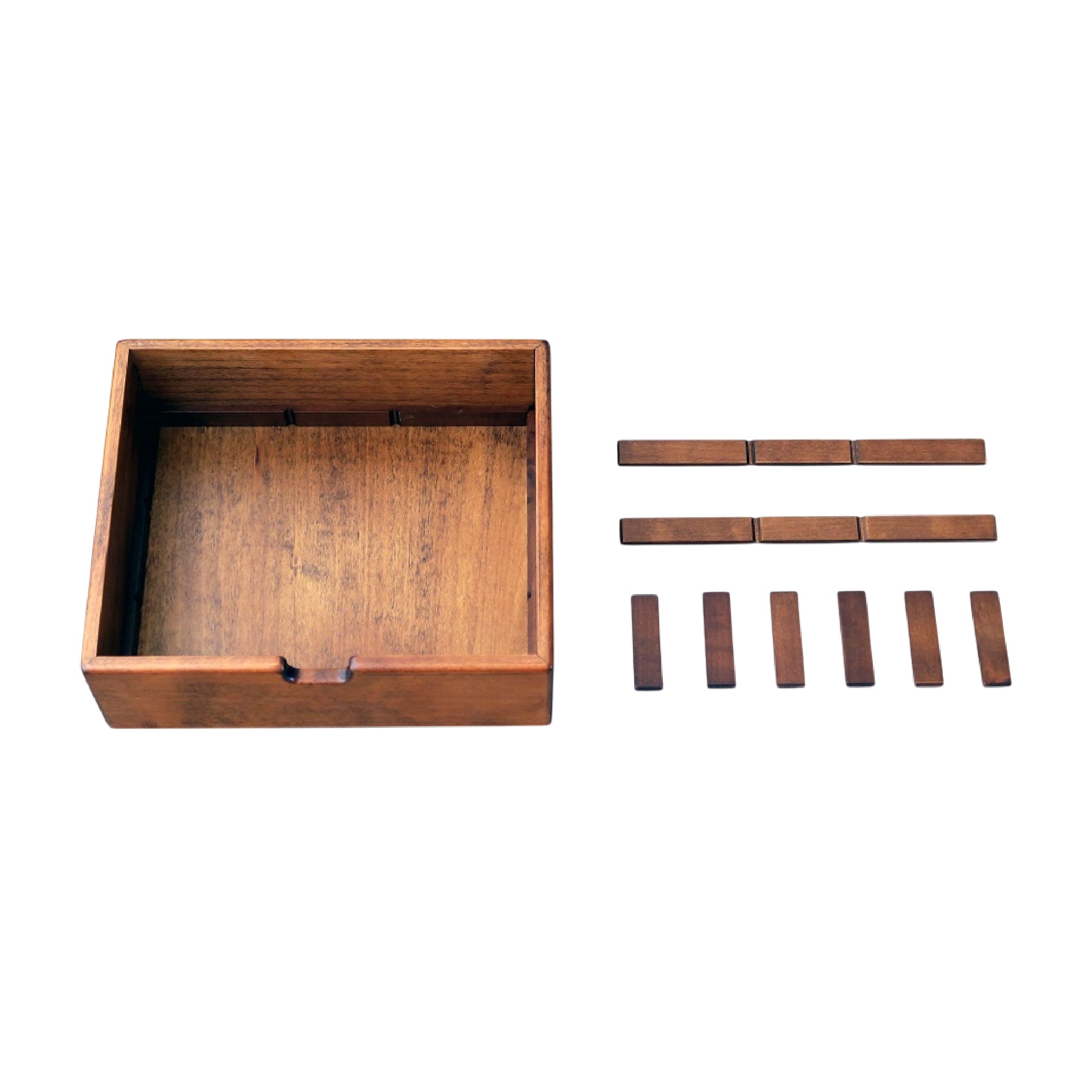 Wooden 10 Fountain Pen Box Brown