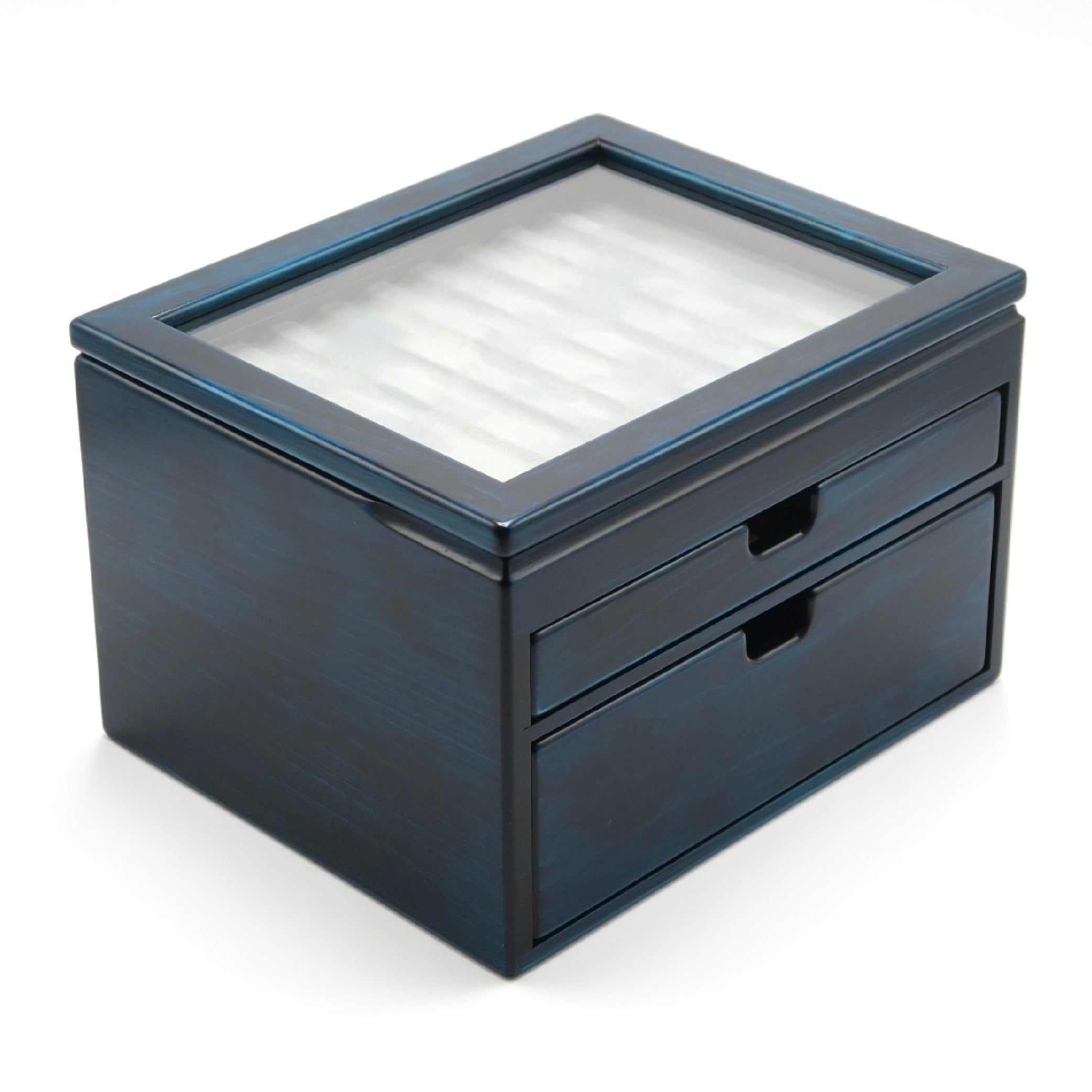 Wooden 10 Fountain Pen Box Blue