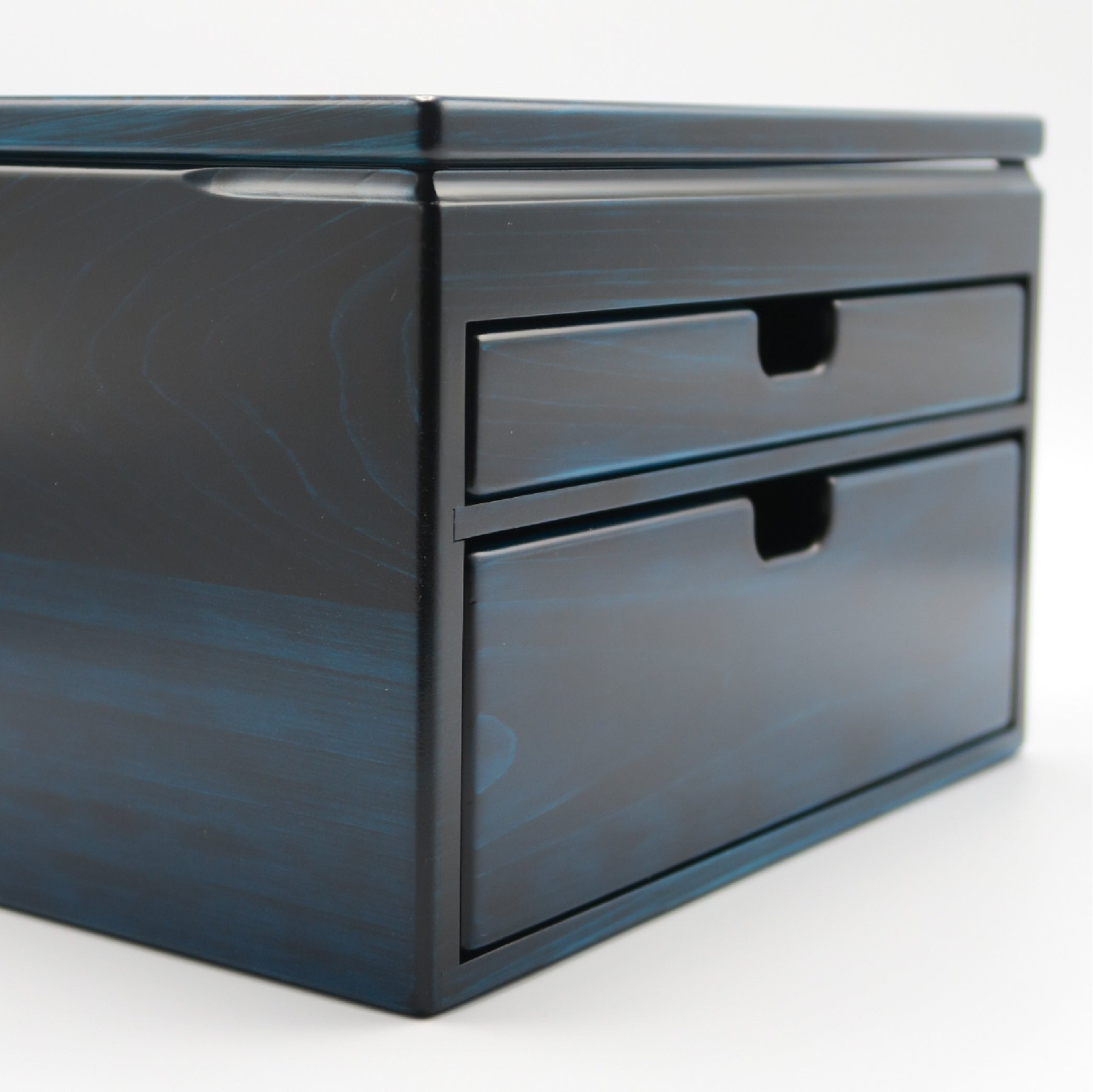 Wooden 10 Fountain Pen Box Blue