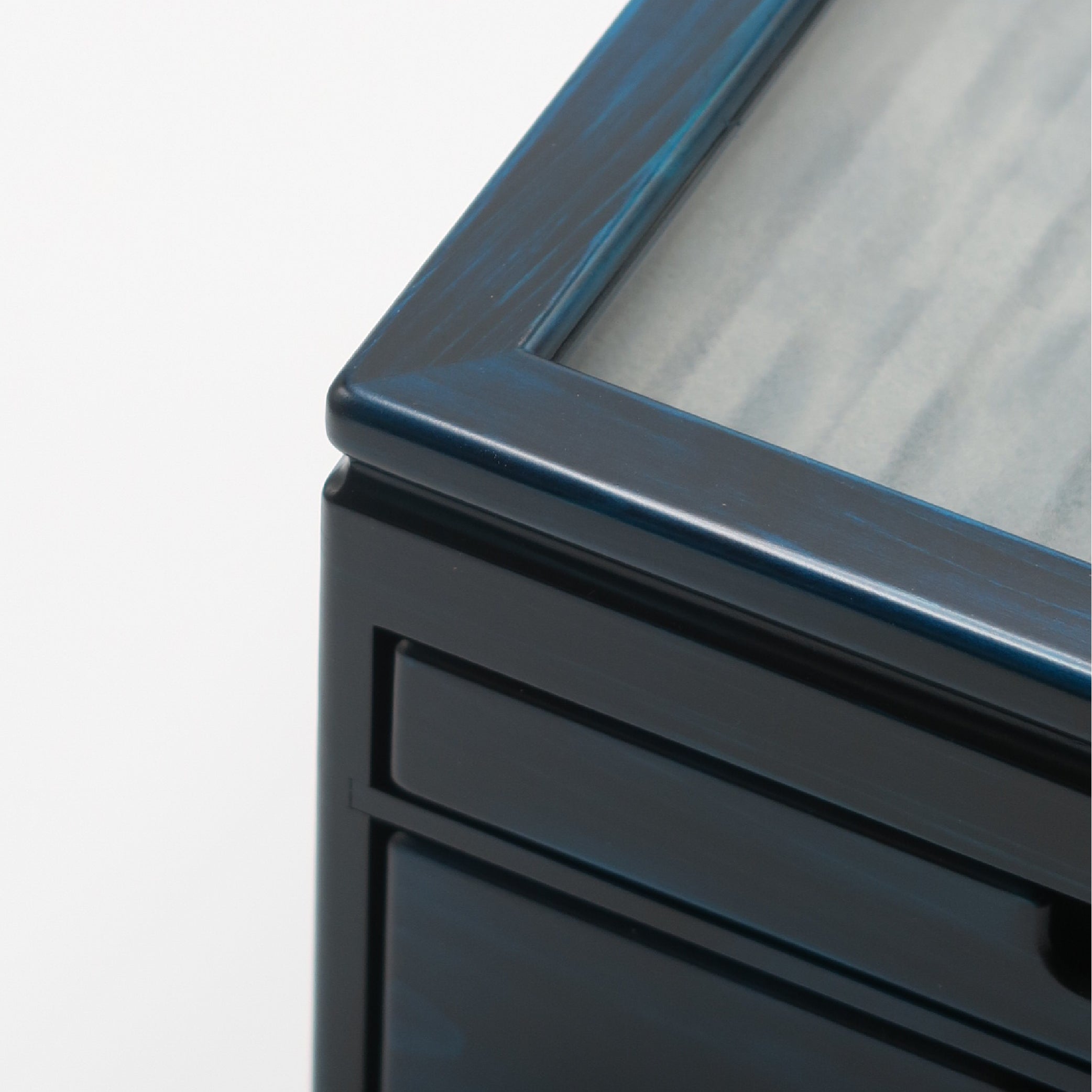 Wooden 10 Fountain Pen Box Blue