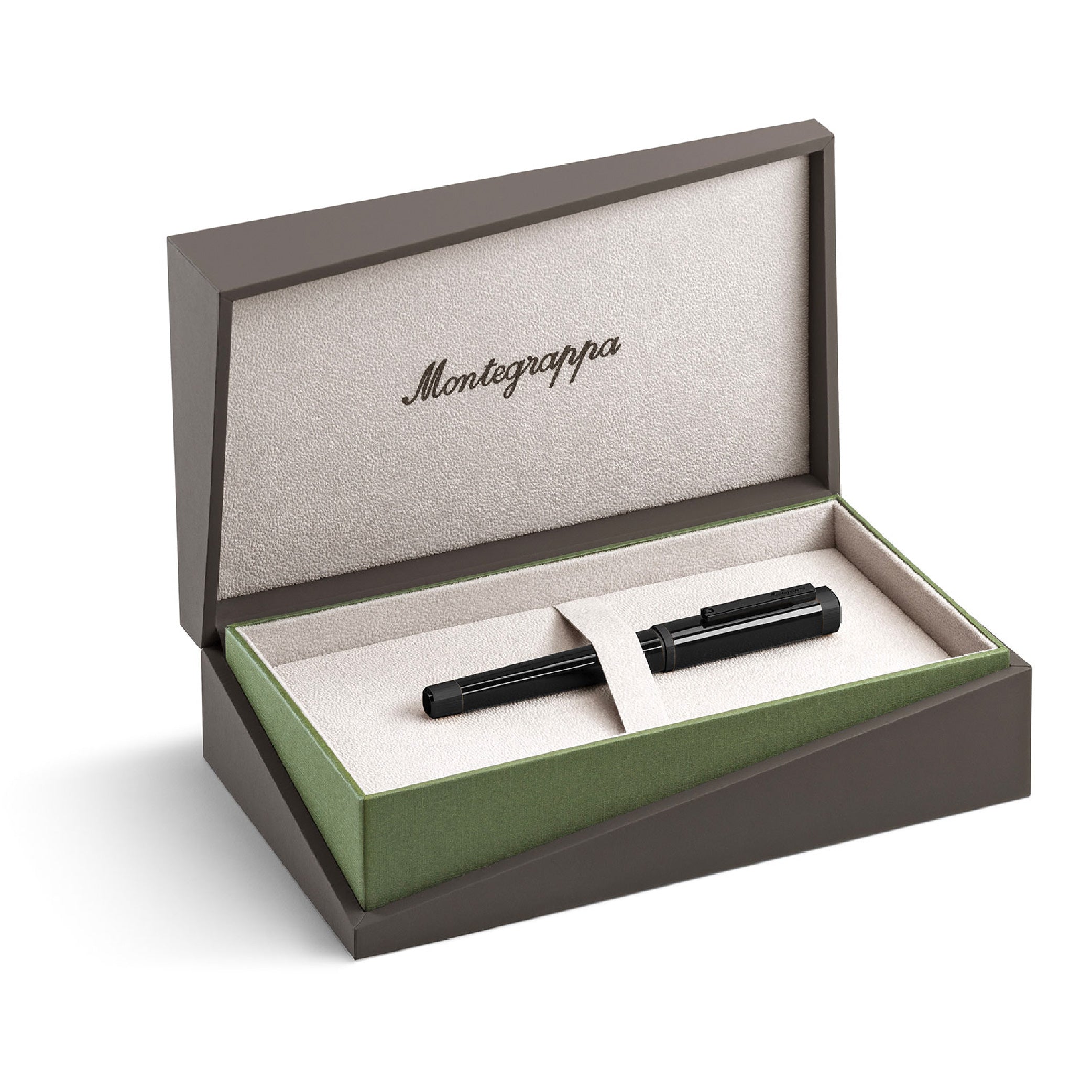 MONTEGRAPPA Quattro Ultra Black Gold Flex Nib Fountain Pen