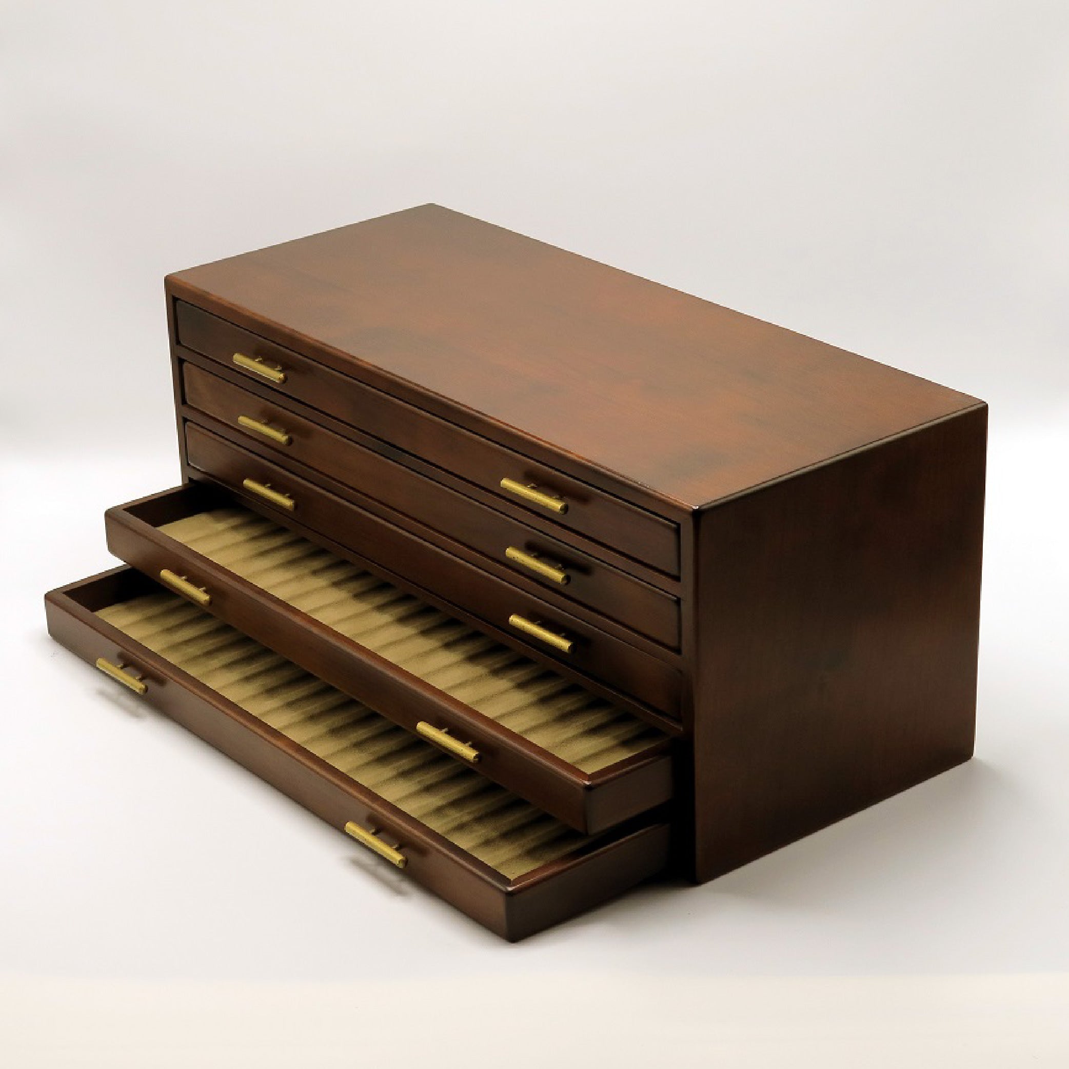 Wooden 100 Fountain Pen Box Brown