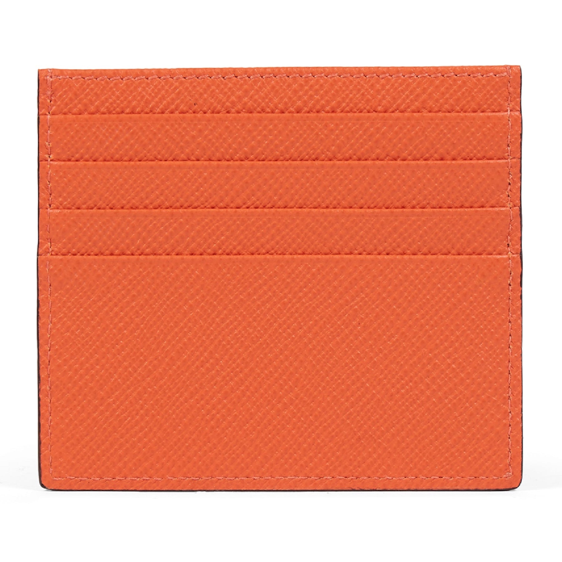 8 Card Slot Flat Card Holder in Orange Panama