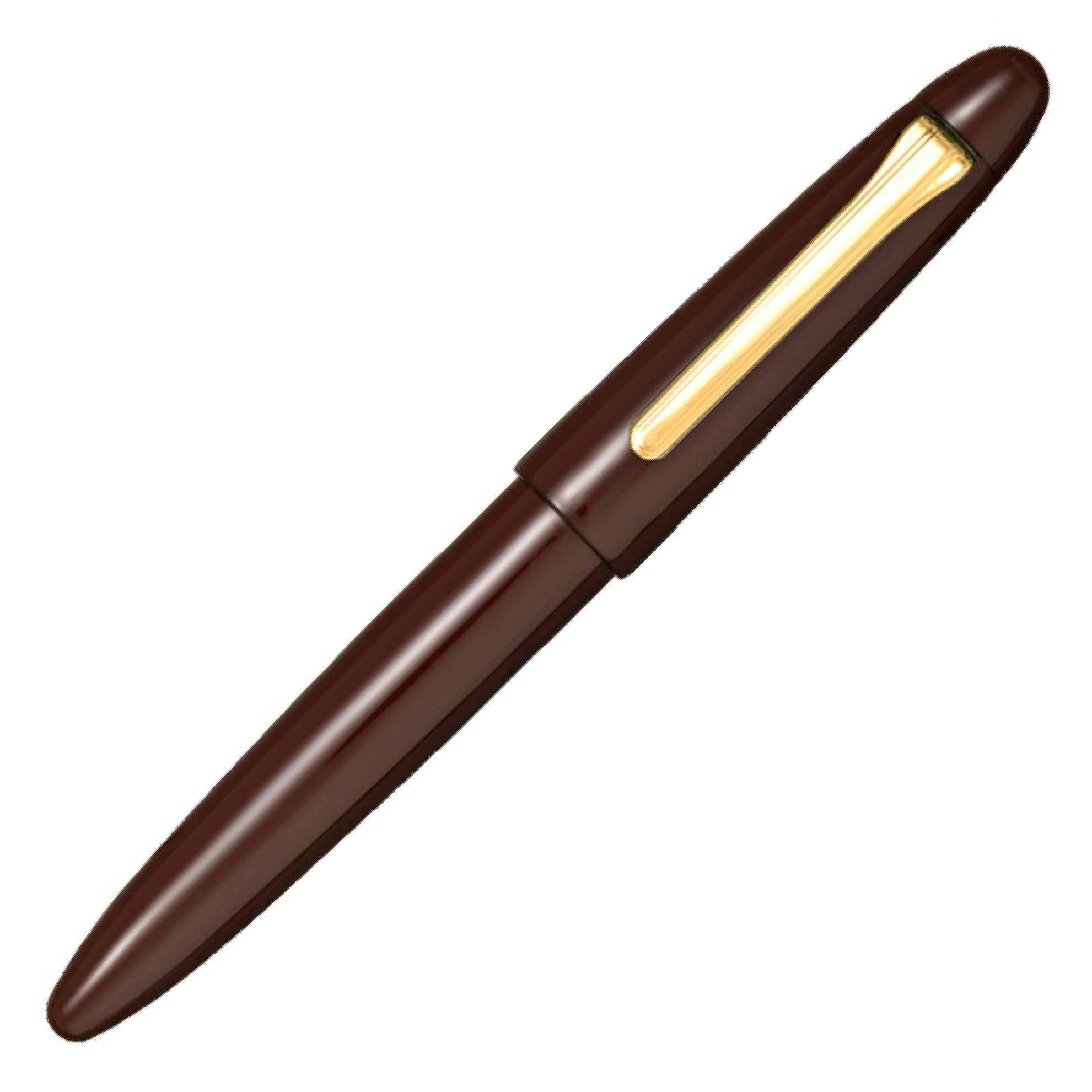 King of Pen Kaga Urushi Maroon Gold Trim Fountain Pen