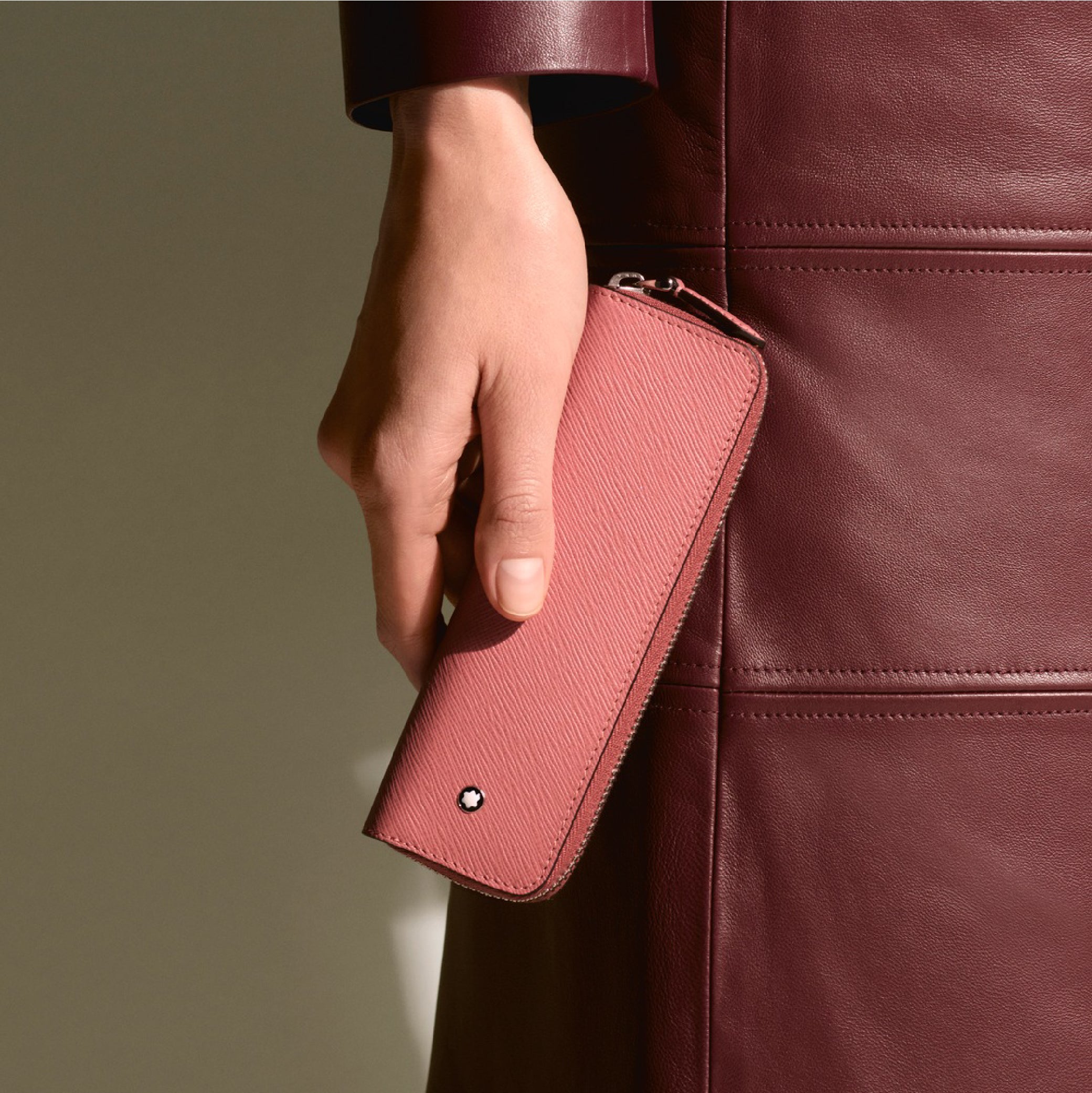 Sartorial 1 Pen Pouch Zip Blush