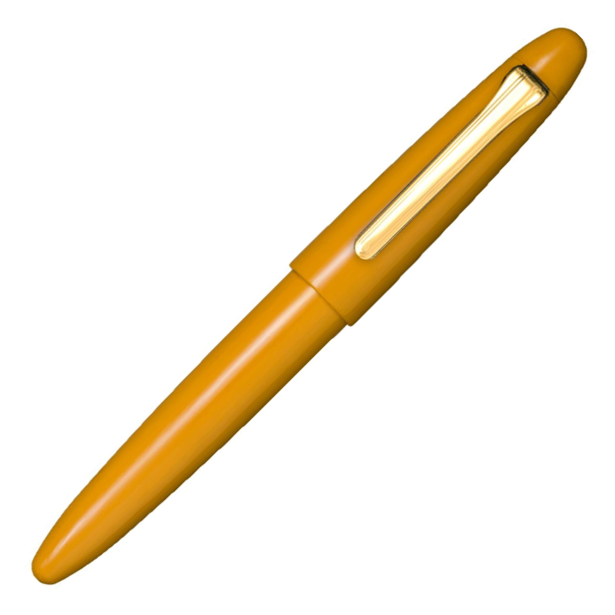 King of Pen Kaga Urushi Sunflower Gold Trim Fountain Pen