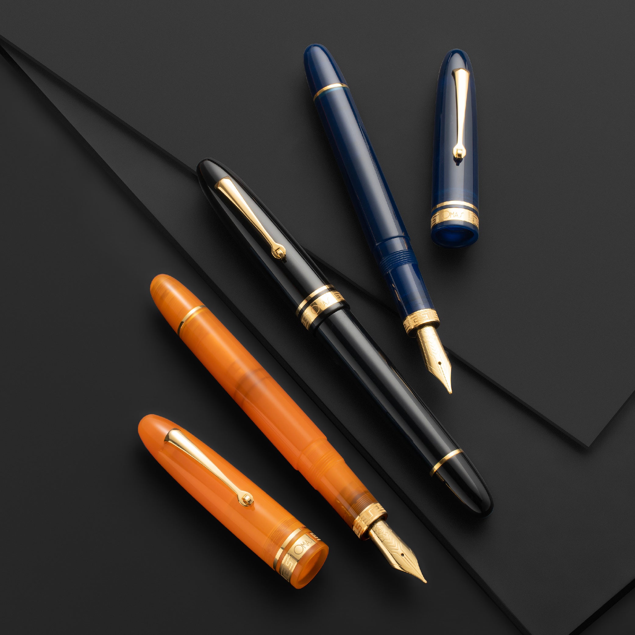 OMAS Ogiva Blu Silver Trim Fountain Pen