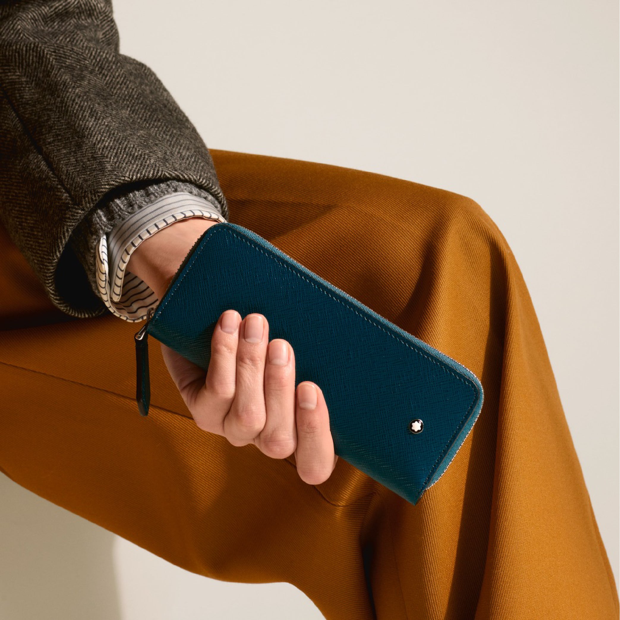 Sartorial 2 Pen Pouch Zip Cyprus Blue