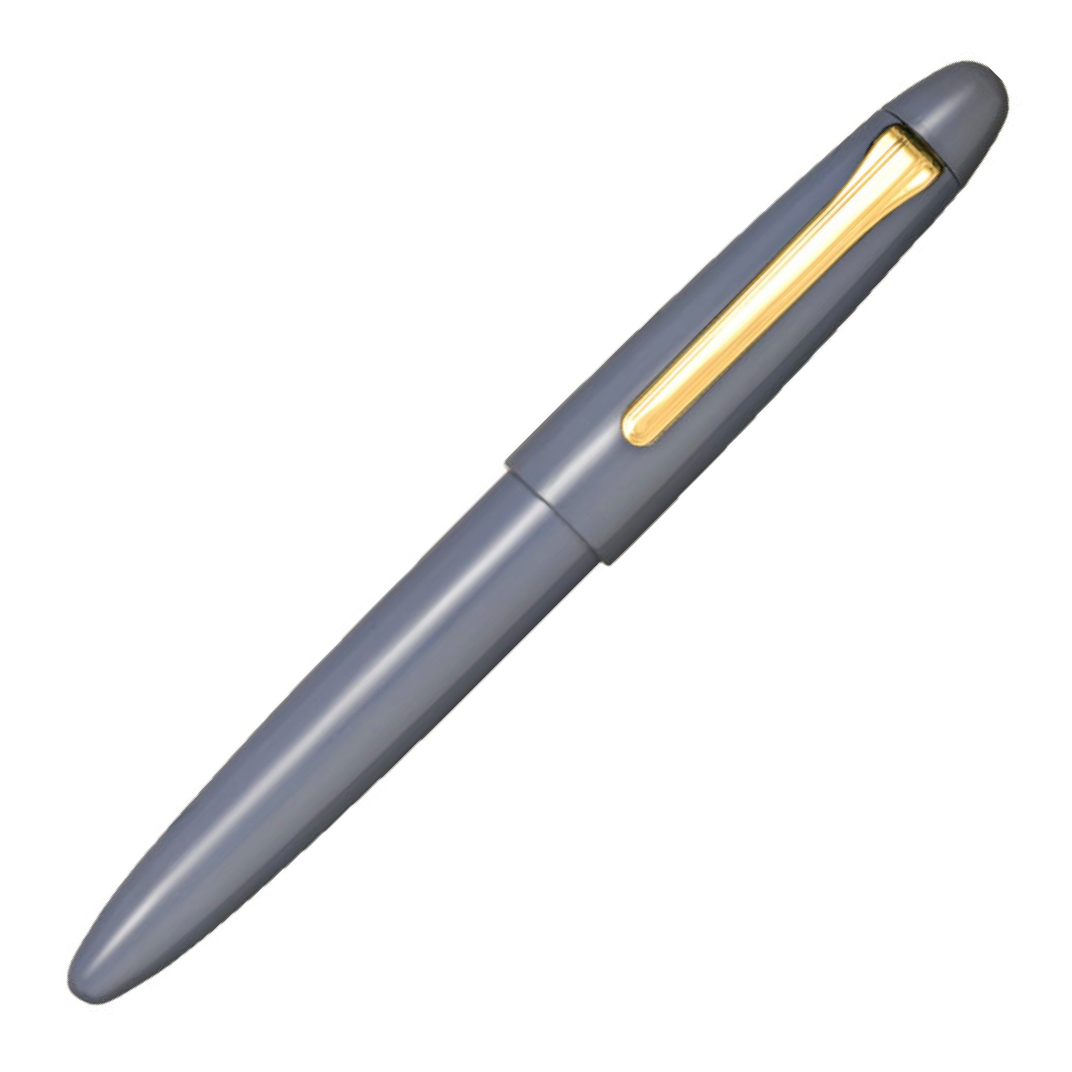 King of Pen Kaga Urushi Smoke Gray Gold Trim Fountain Pen