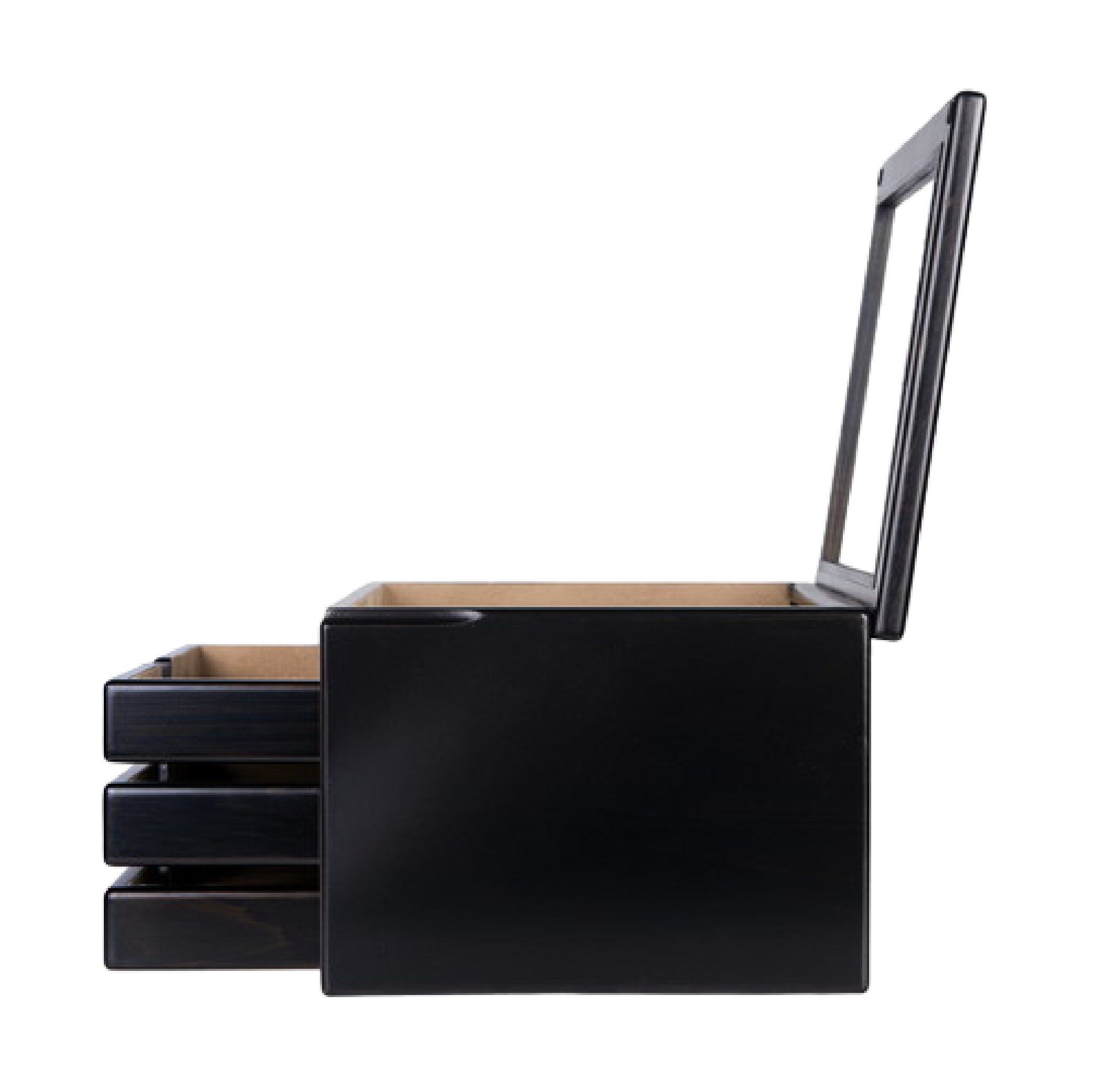 Wooden 40 Fountain Pen Box Black