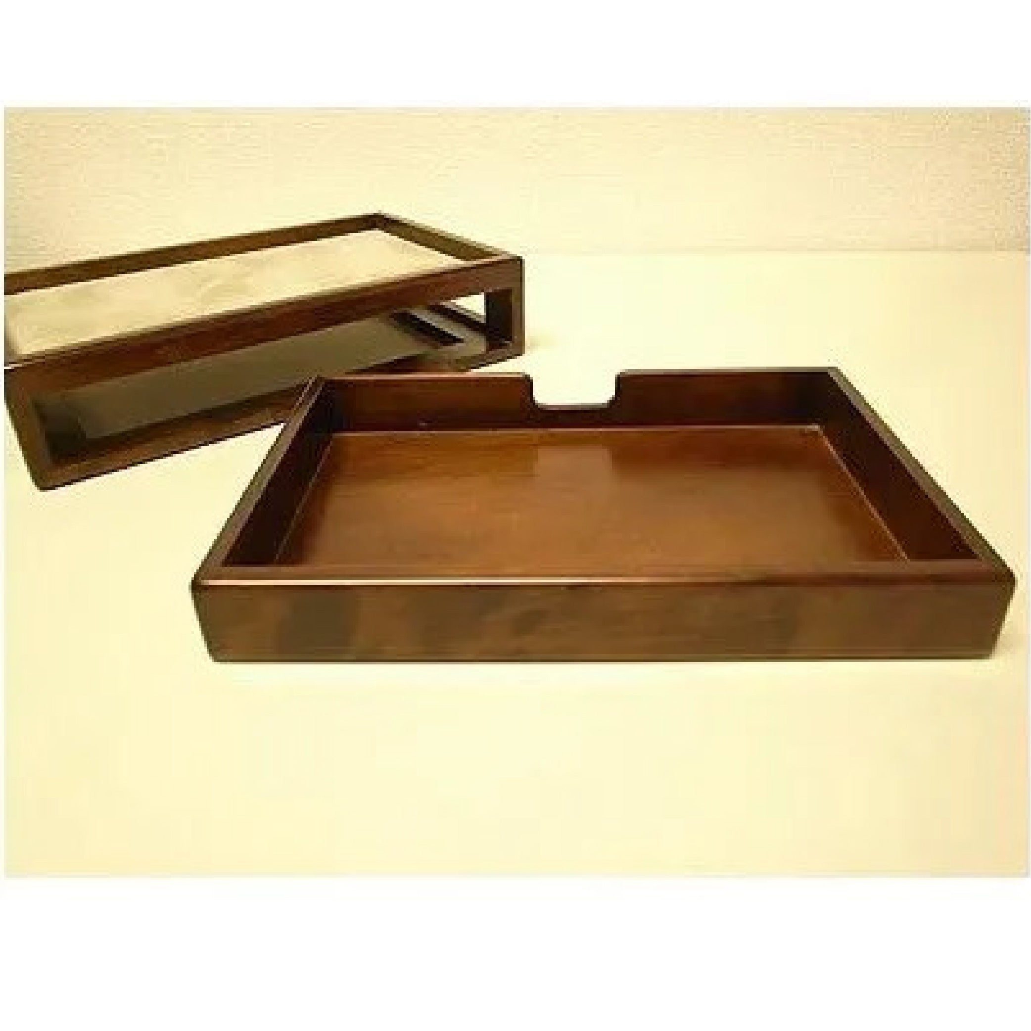 Wooden Stationery Case Brown