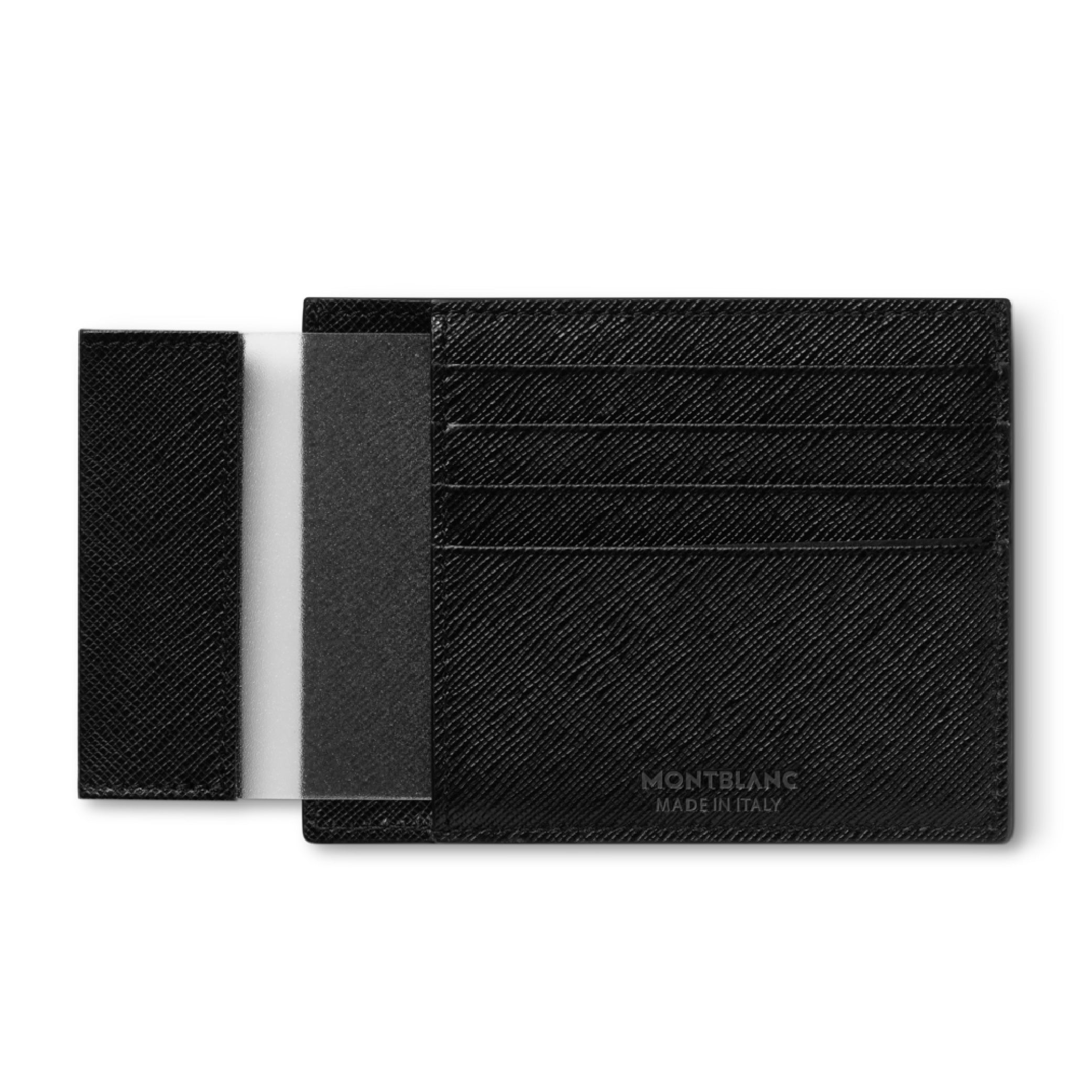 Sartorial Black Card Holder 4cc With ID Card Holder